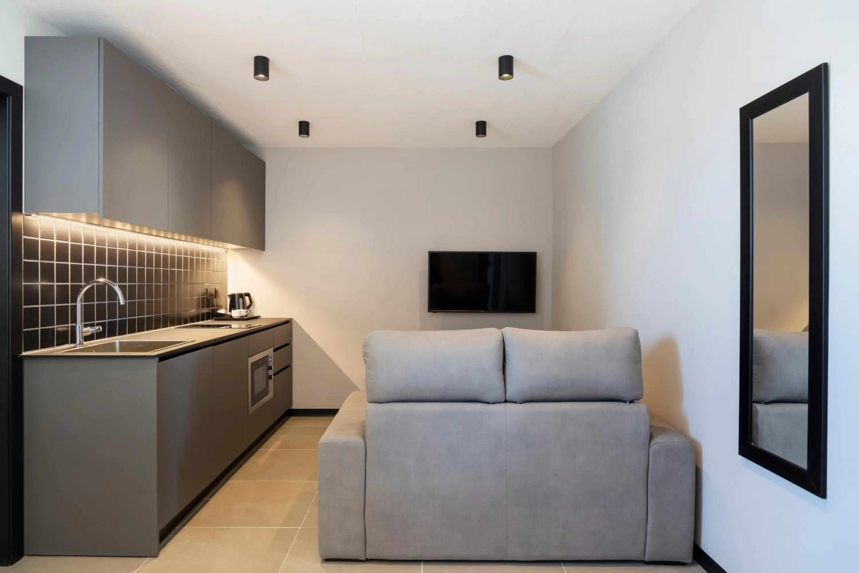 Kitchen or kitchenette in Aparthotel Adagio Malta Central