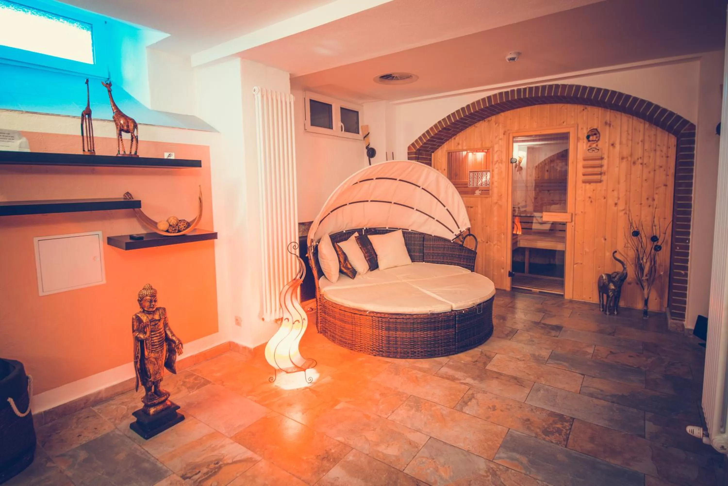 Sauna, Bed in Hotel Arena City