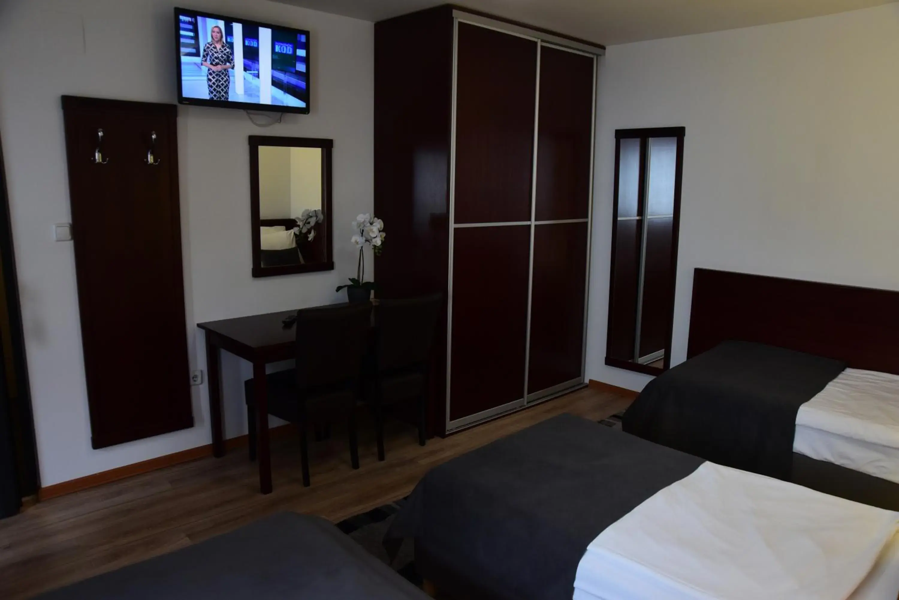 Bed, TV/Entertainment Center in Hotel Meridijan16