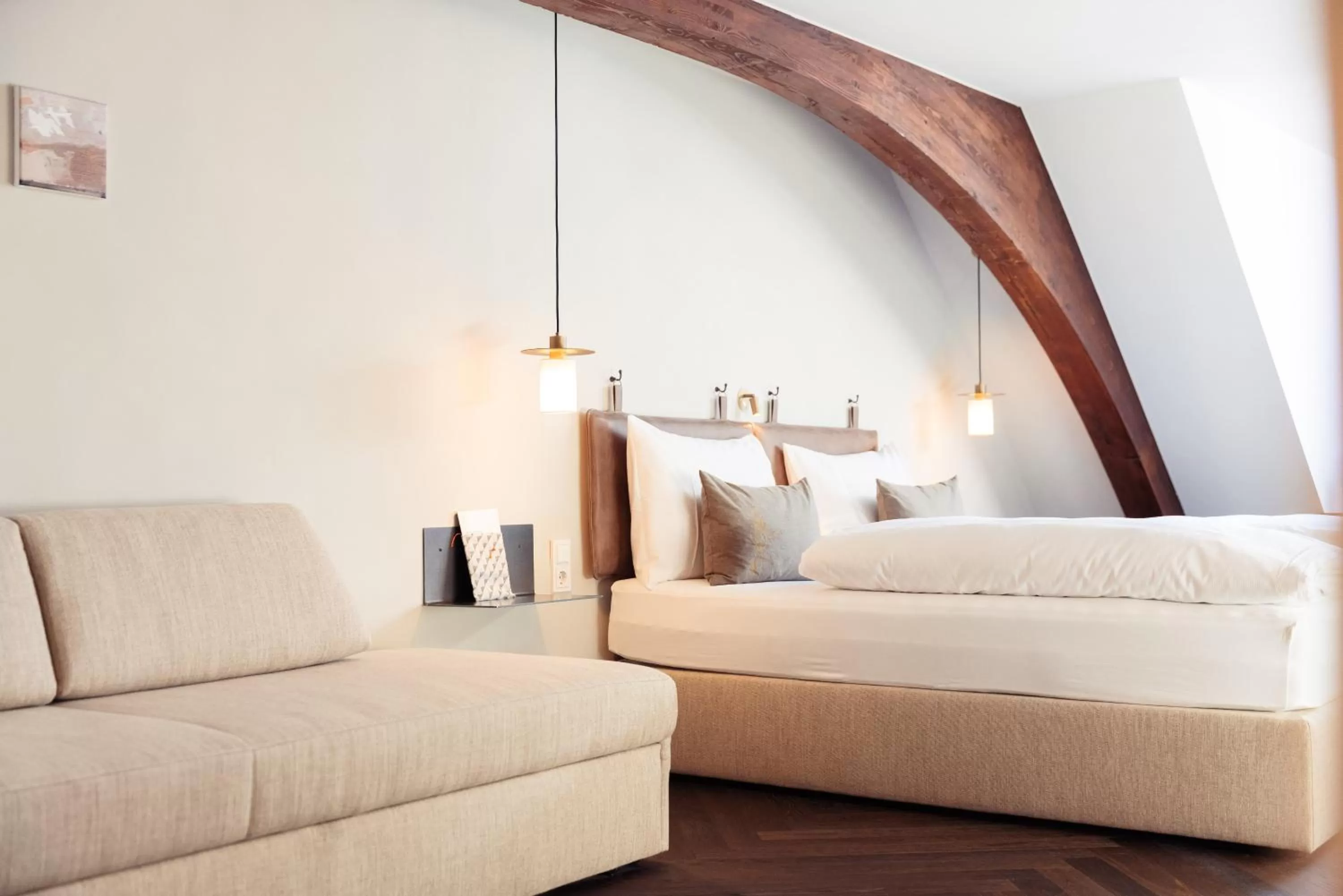 Photo of the whole room, Bed in Boutique Hotel das TSCHOFEN