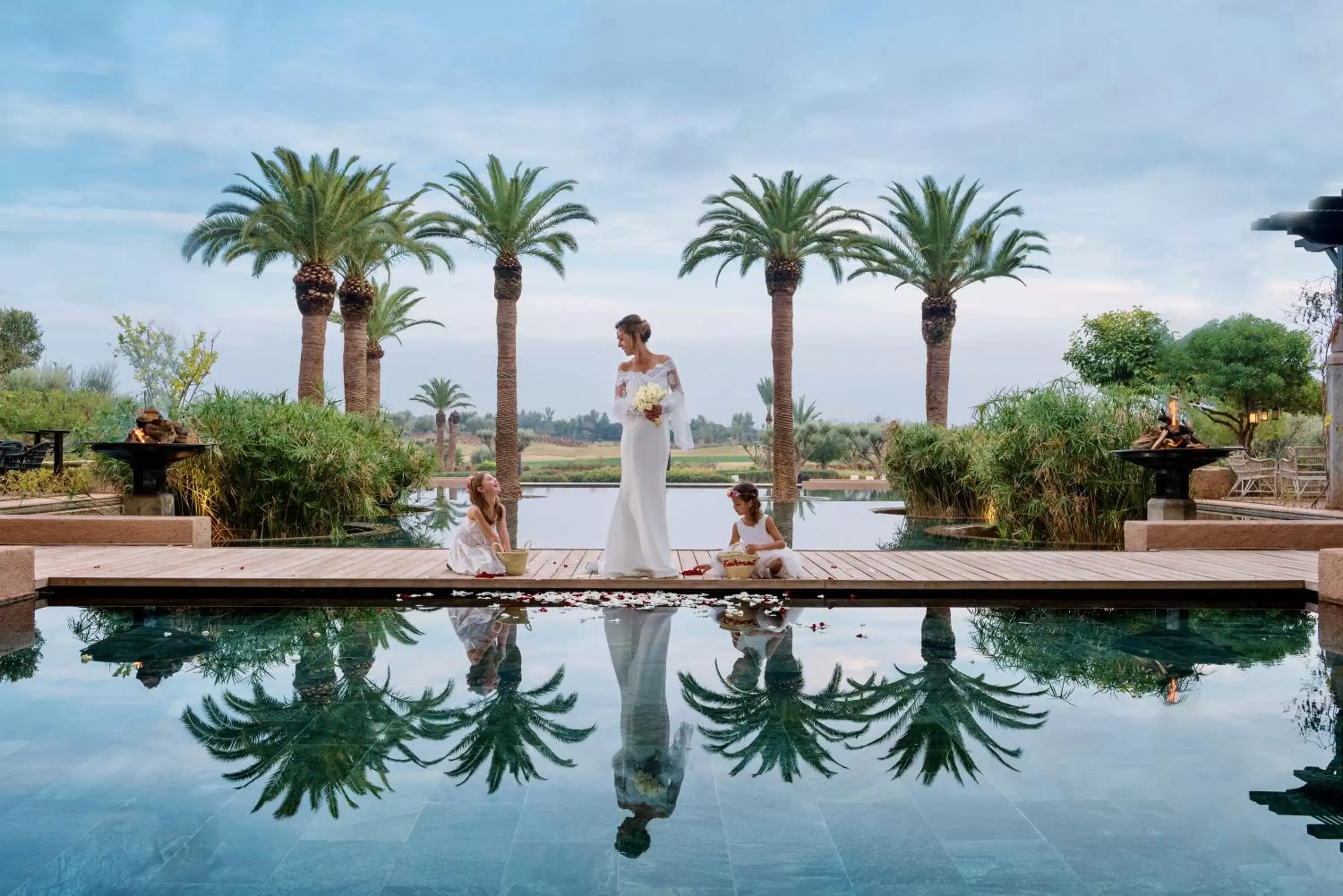 wedding, Swimming Pool in Fairmont Royal Palm Marrakech