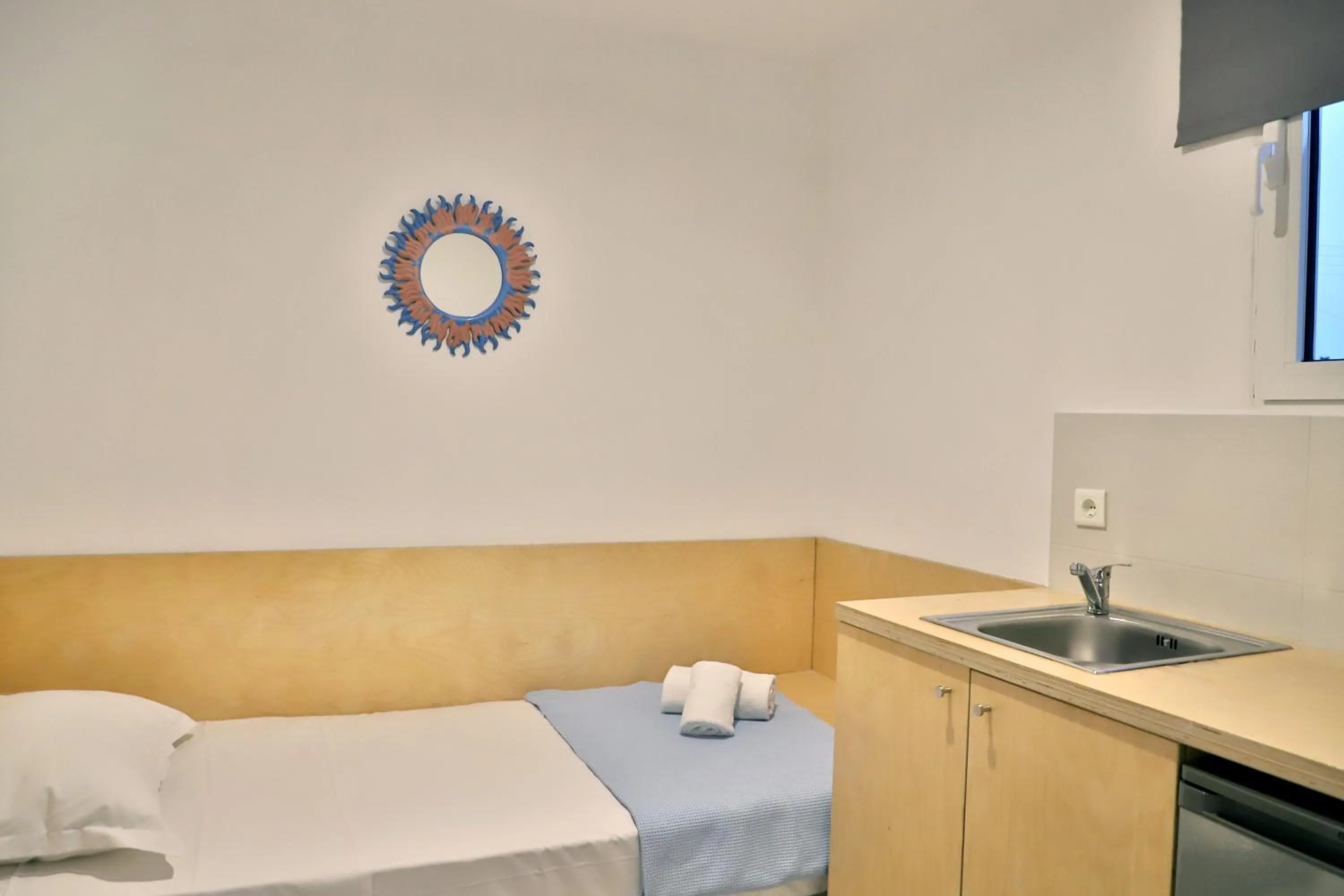 Bed in Elounda Krini Hotel