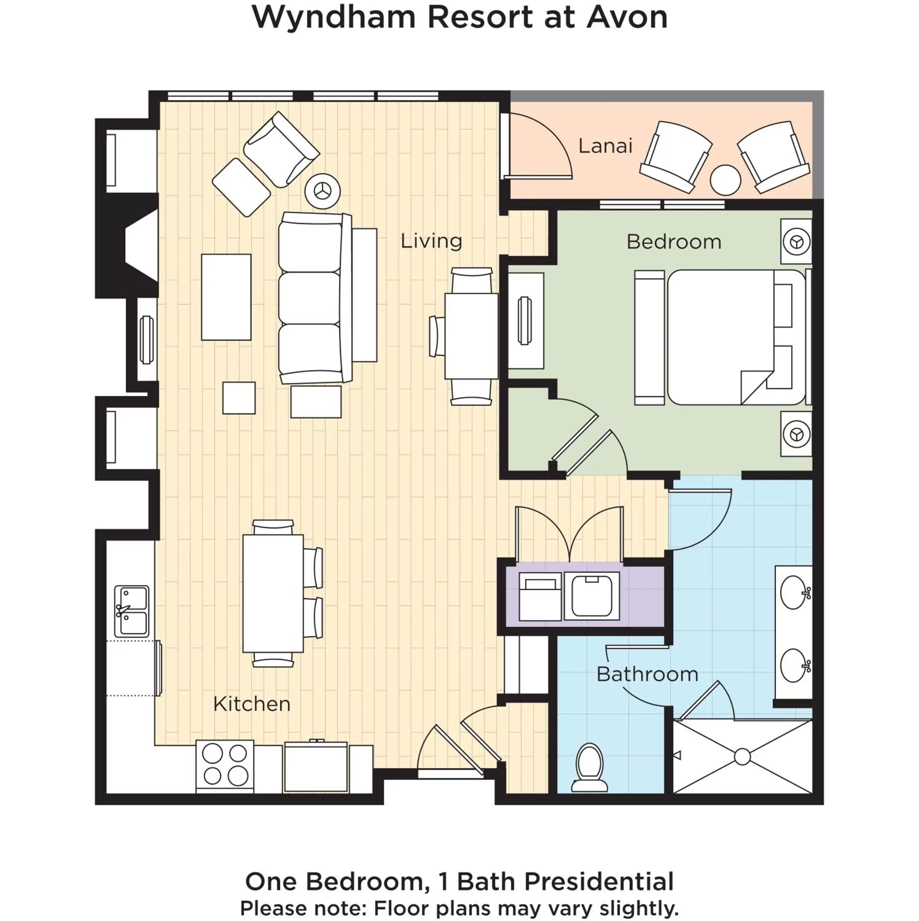 Floor Plan in Club Wyndham Resort at Avon