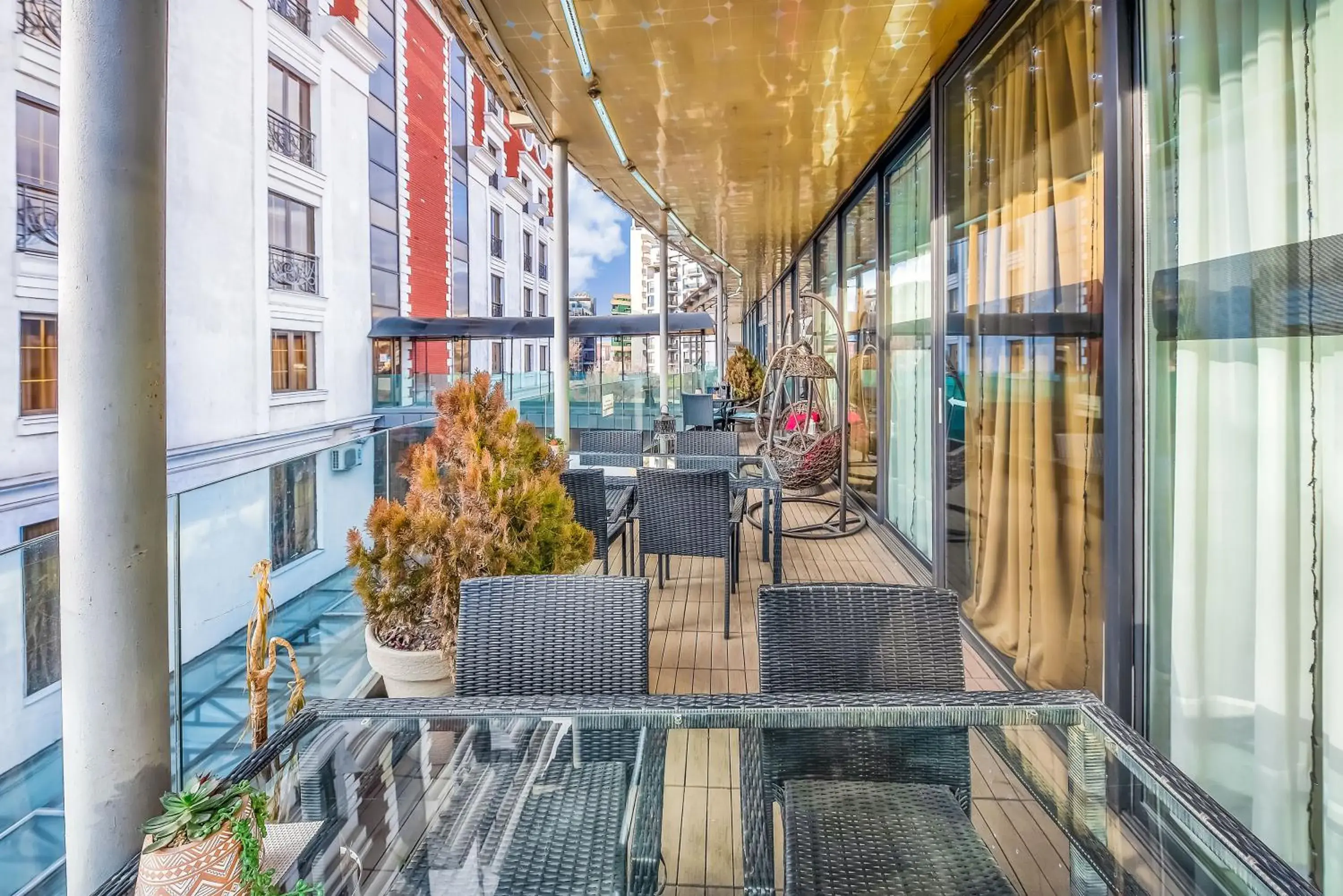 Patio in Cron Palace Tbilisi Hotel