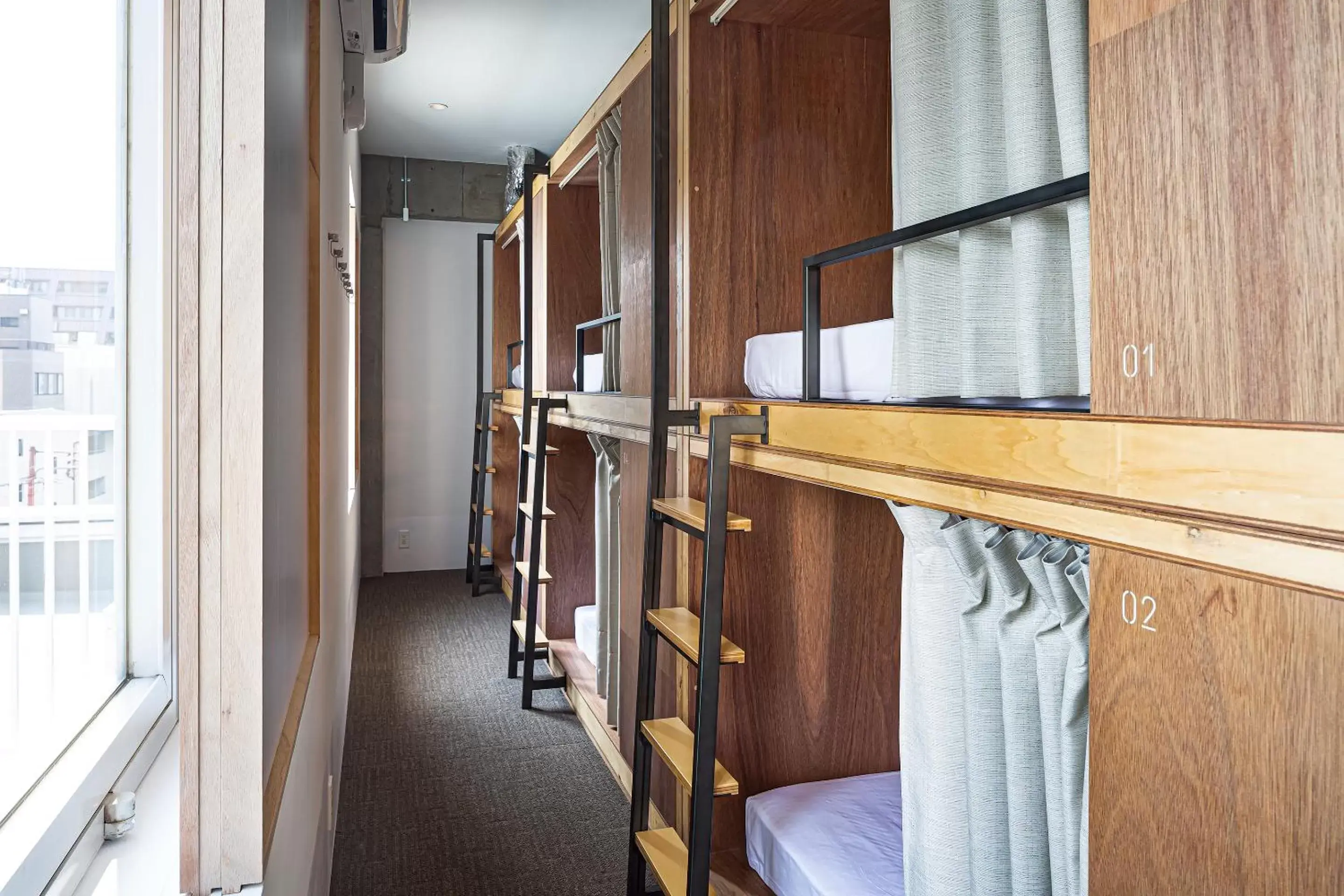 Bedroom, Bunk Bed in TSUGU Kyoto Sanjo by THE SHARE HOTELS