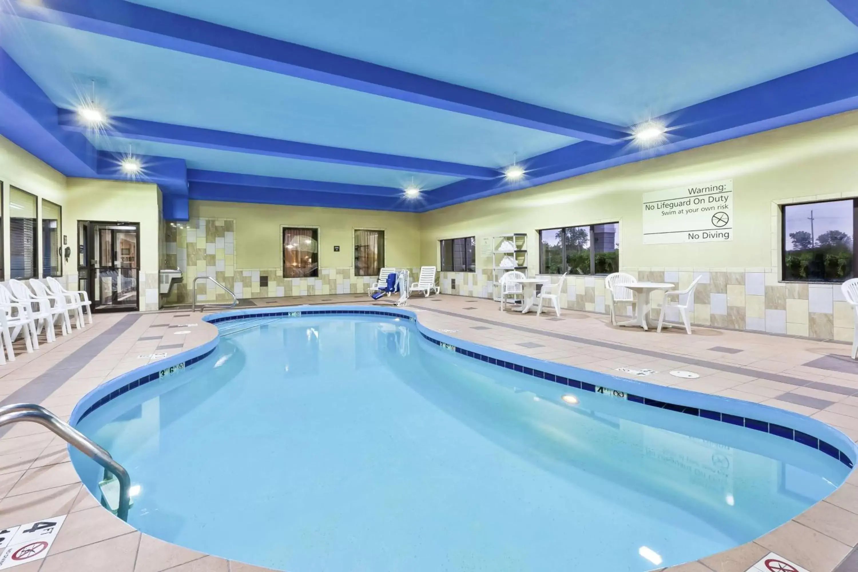 Pool view in Hampton Inn Monroe Pool view in Hampton Inn Monroe