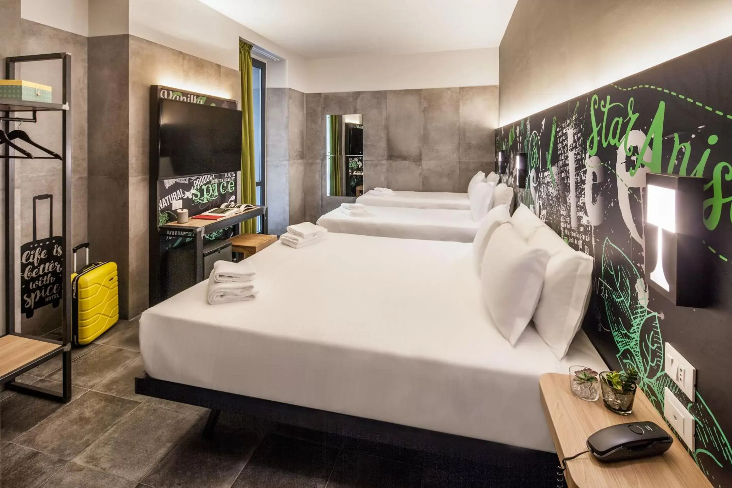 Bedroom, Bed in Spice Hotel Milano