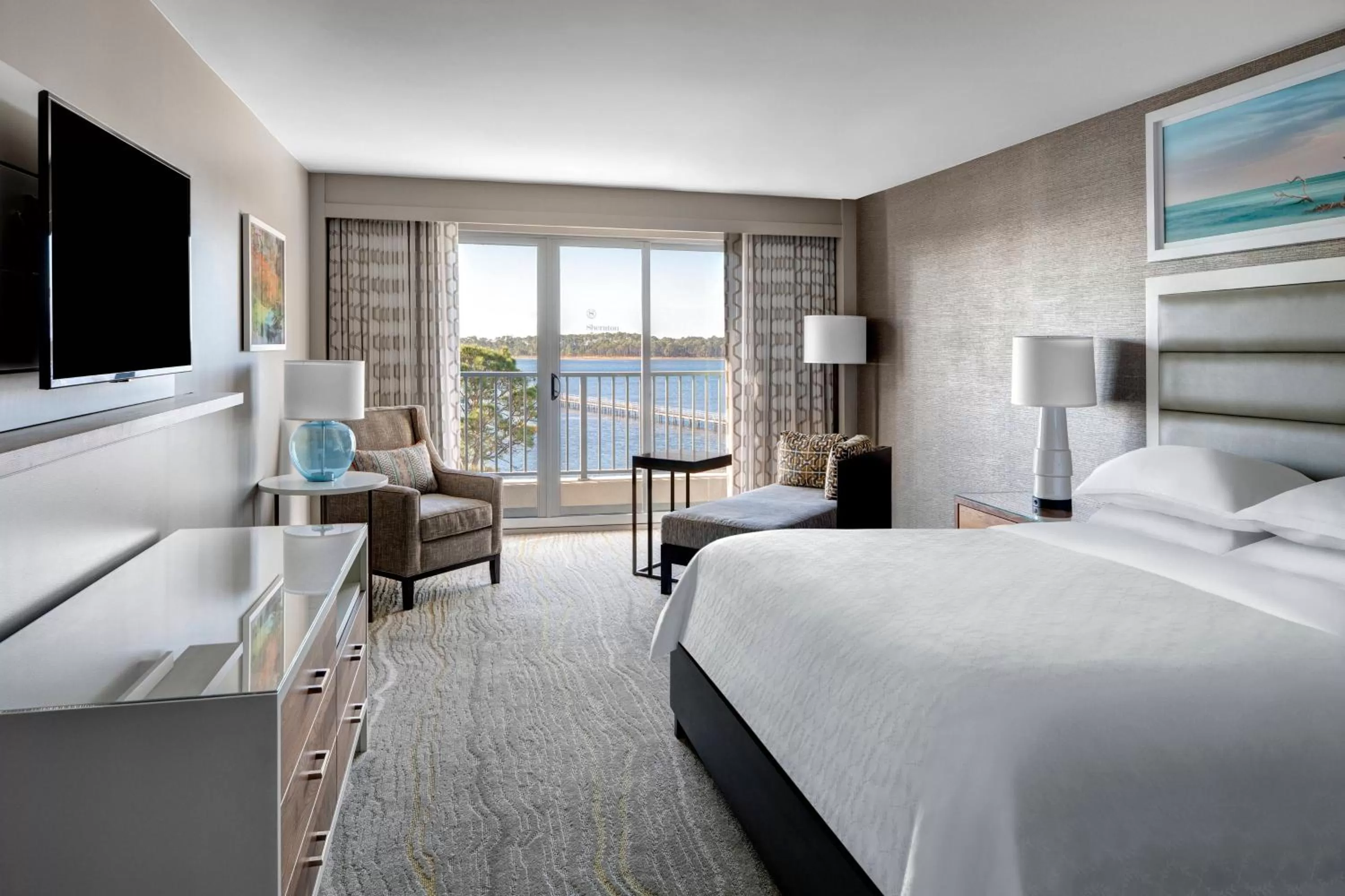 Bed in Bluegreen's Bayside Resort and Spa