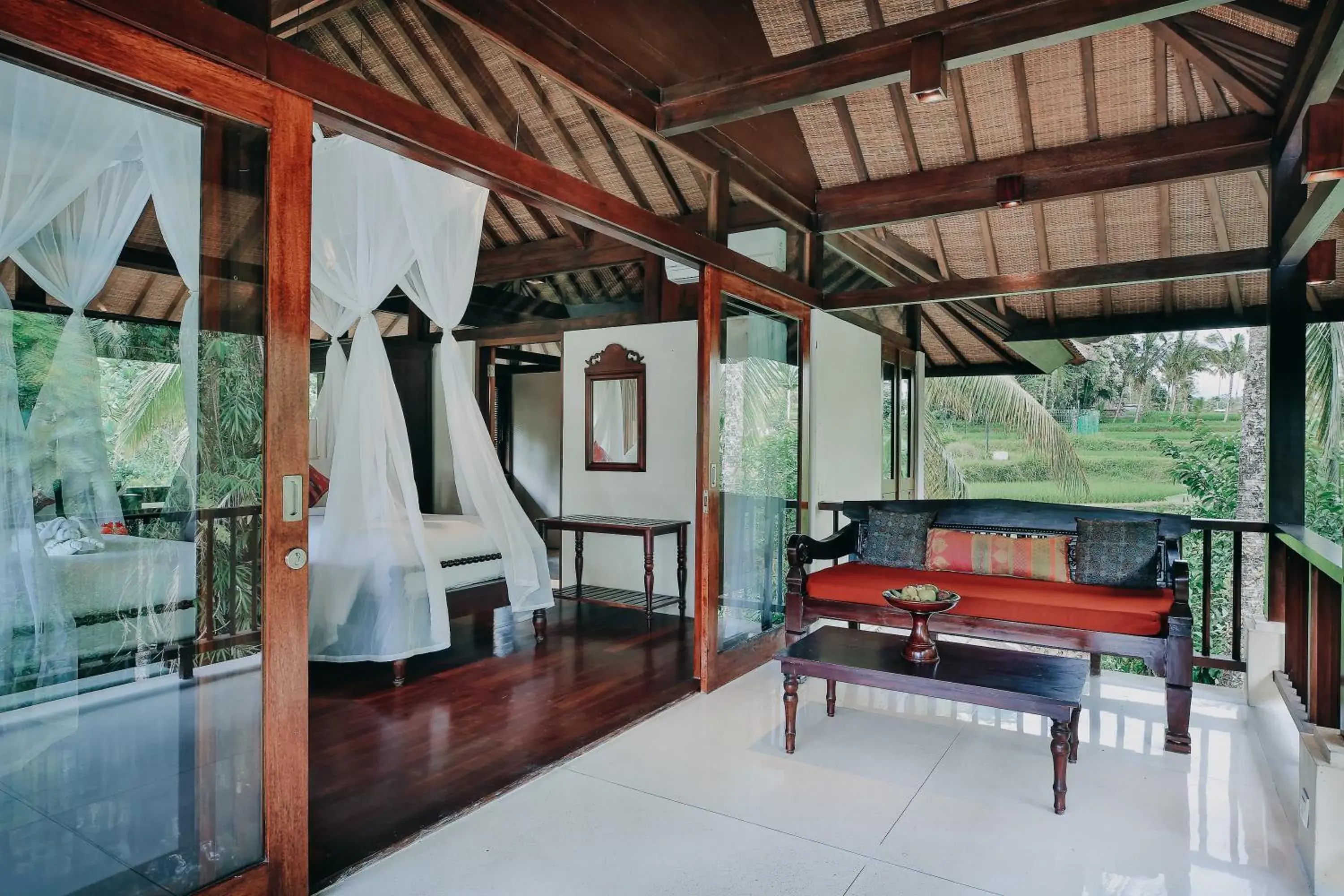 Bed in BeingSattvaa Luxury Ubud - CHSE Certified