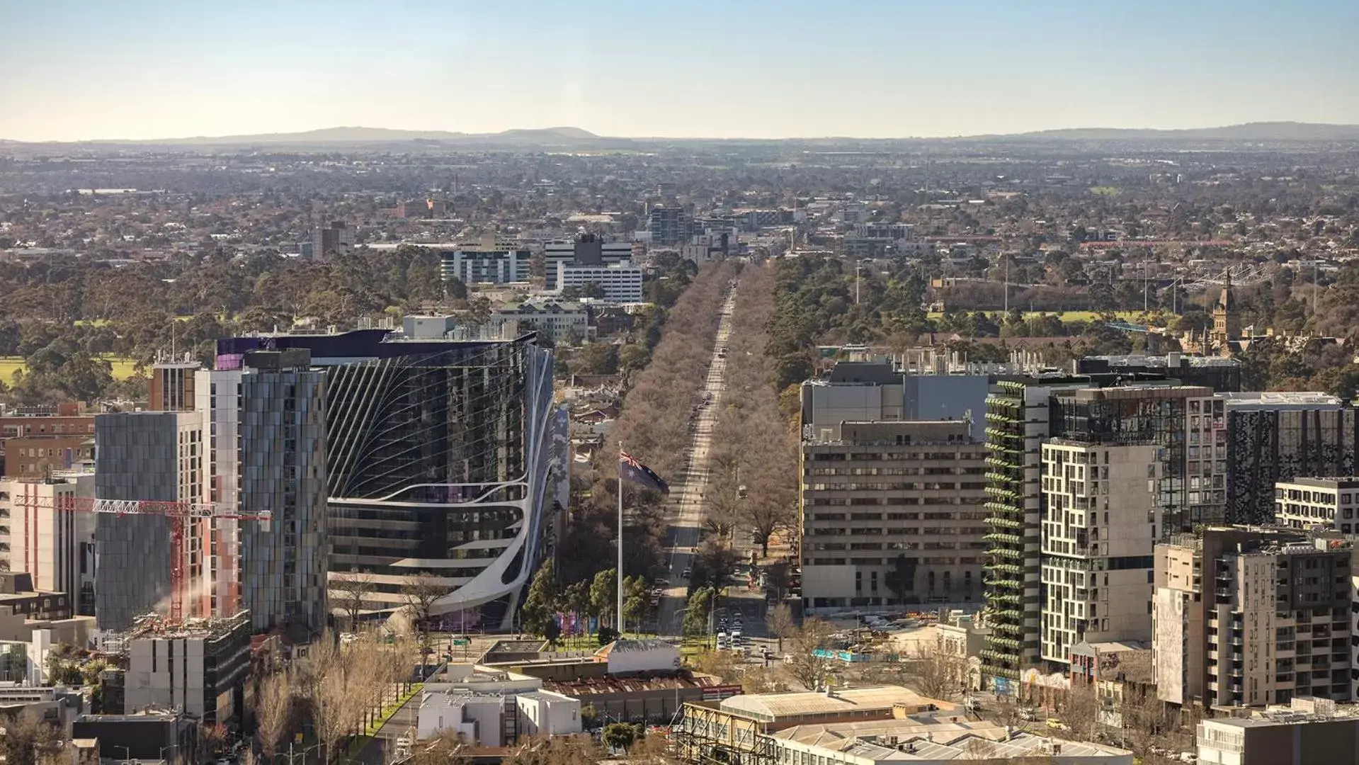 View (from property/room), Bird's-eye View in Oaks Melbourne on William Suites