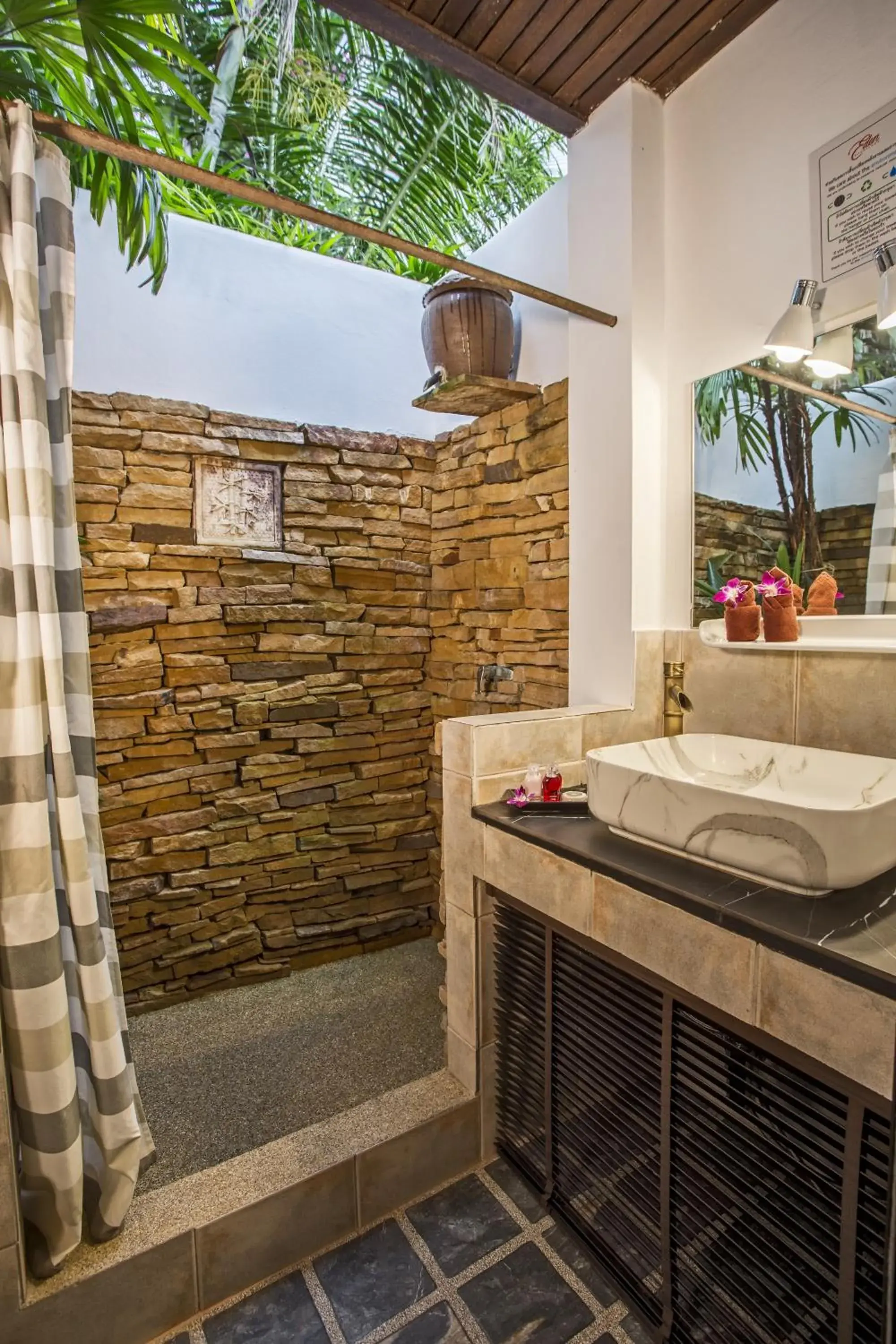 Bathroom in Eden Bungalows Fisherman's village