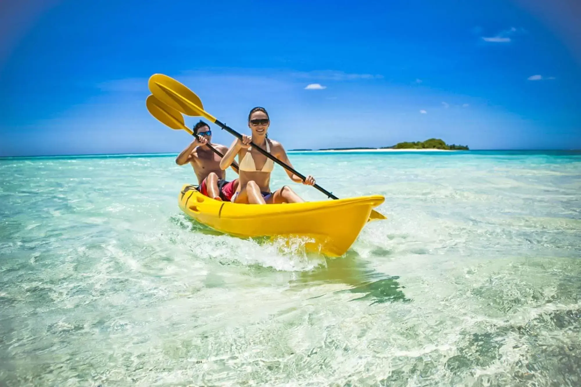 Canoeing, Guests in Huvan Beach Hotel at Hulhumale