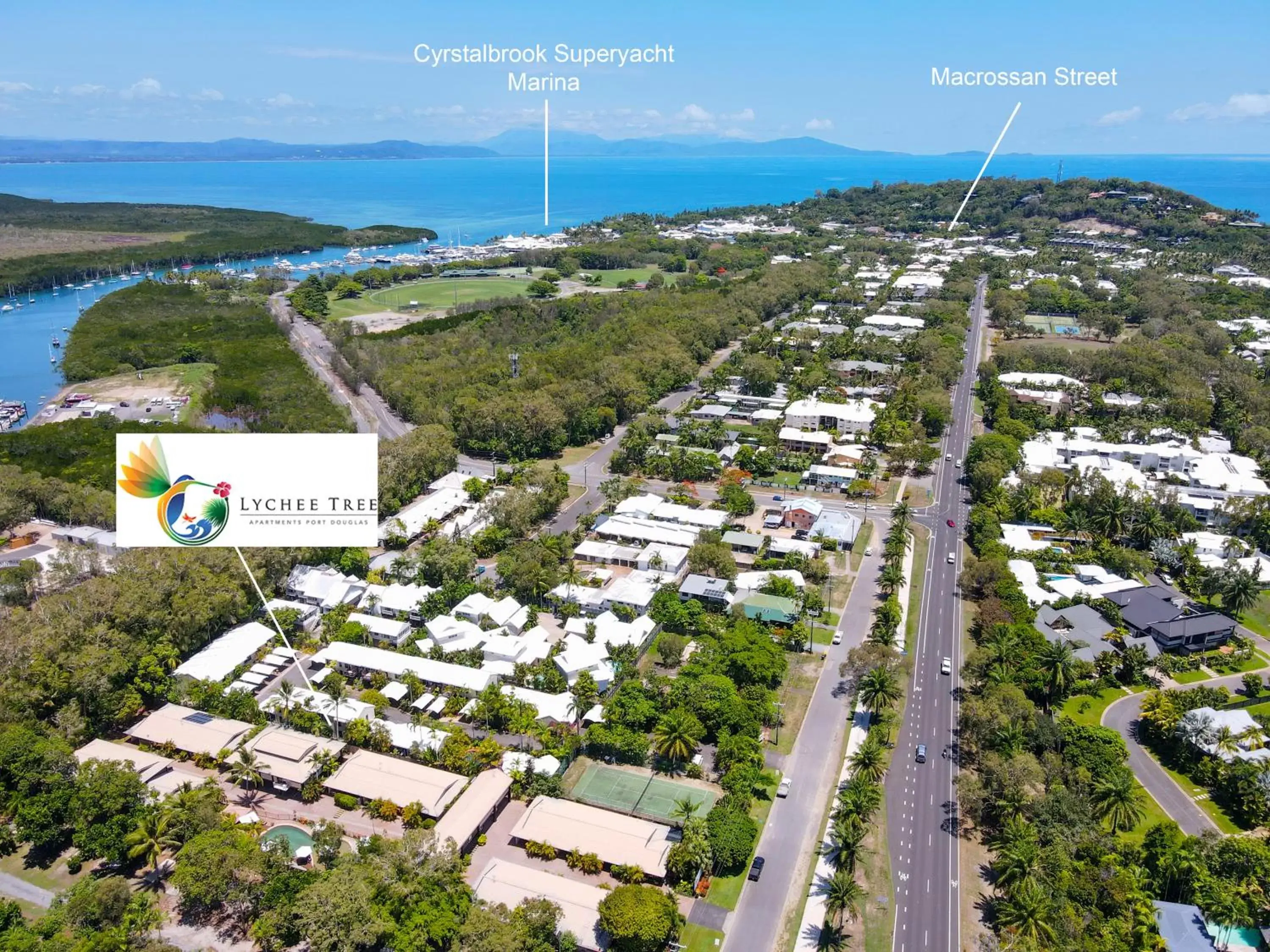 Property building, Bird's-eye View in Lychee Tree Holiday Apartments