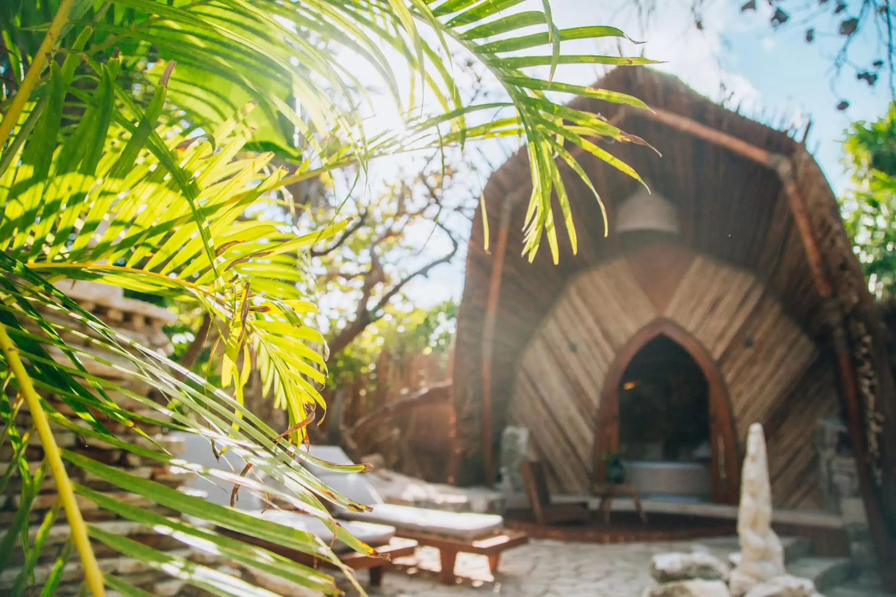 Facade/entrance in Ikal Tulum Hotel