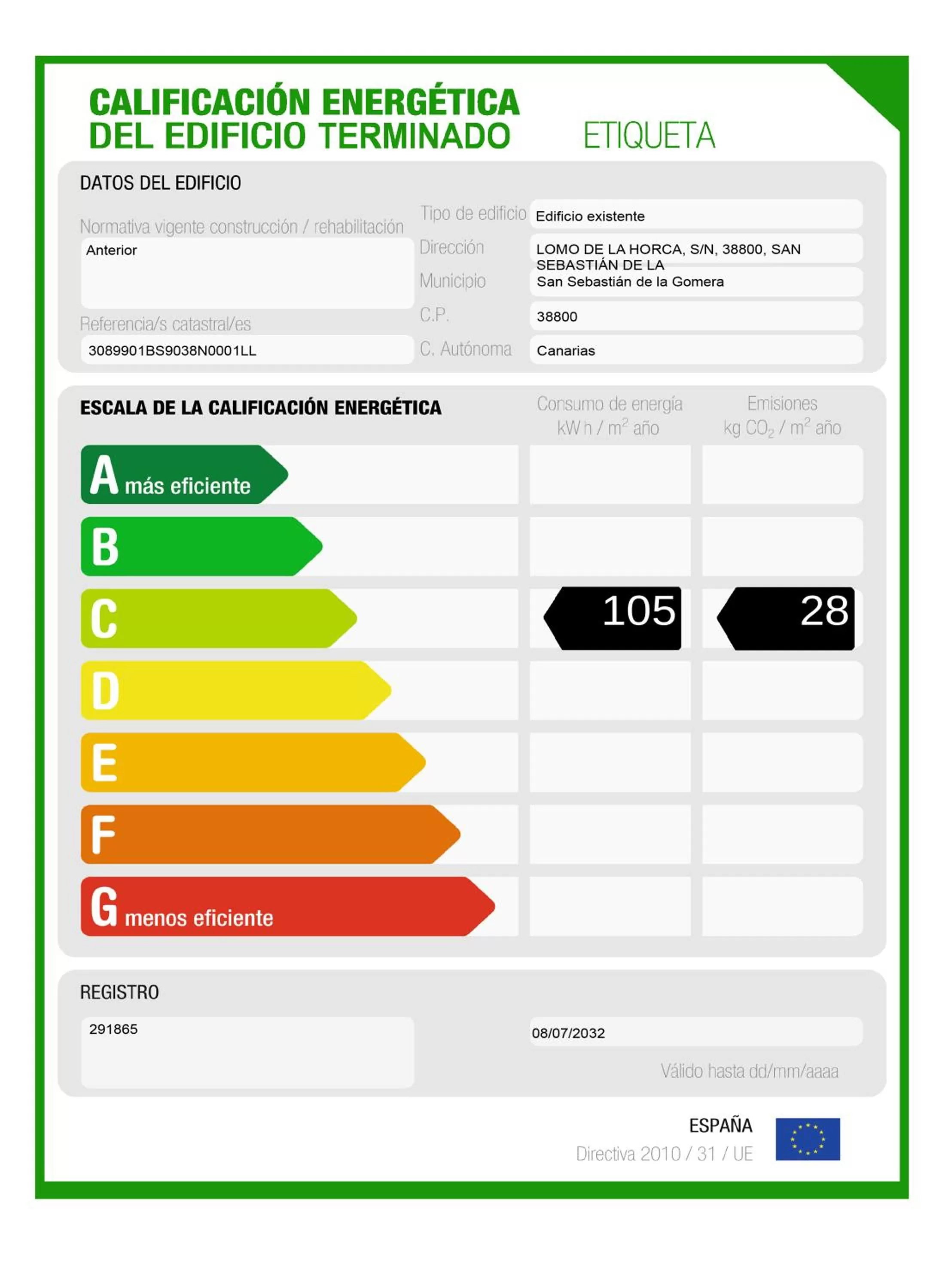 Logo/Certificate/Sign in Parador de La Gomera