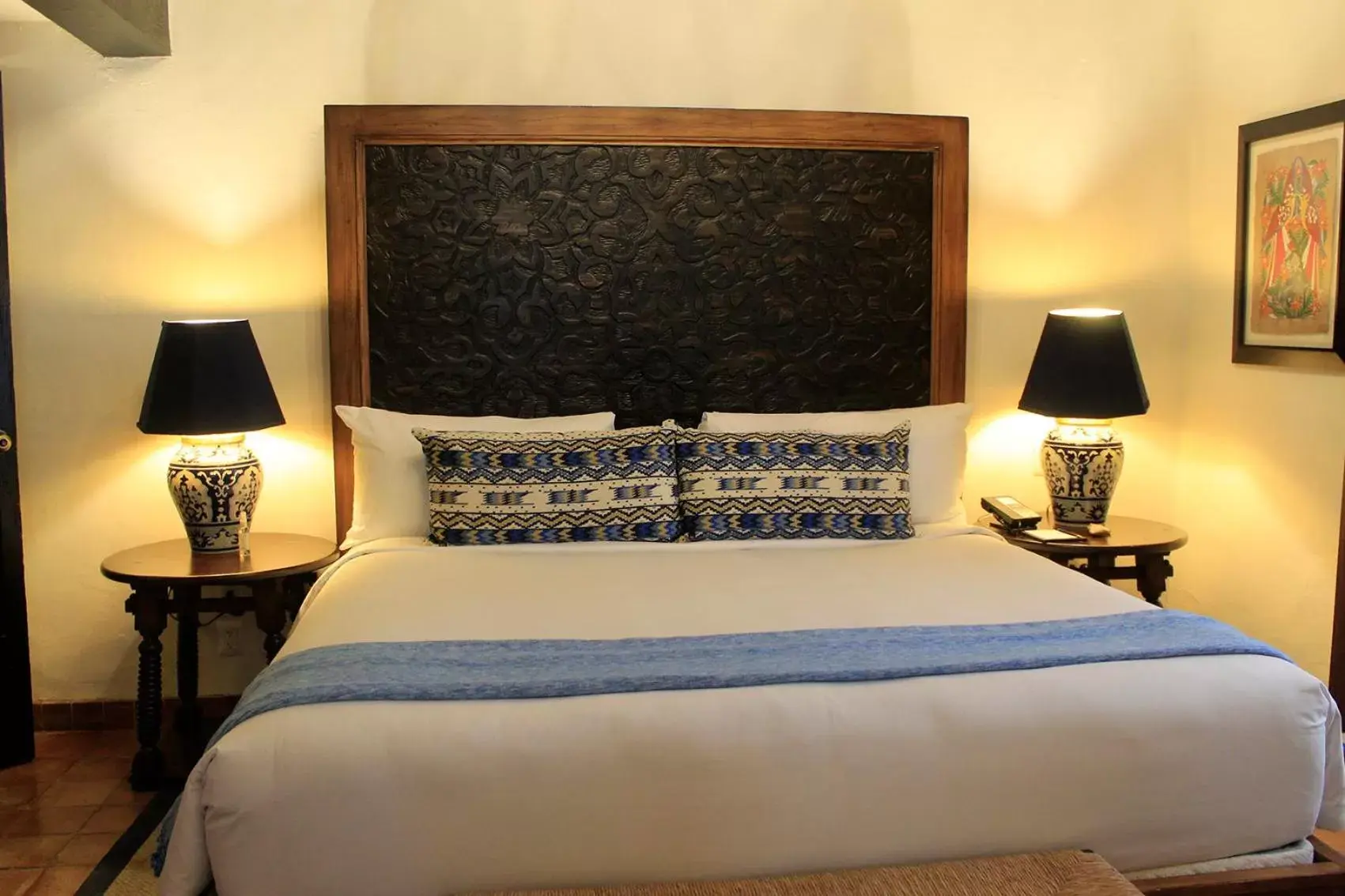 Bed in Casa de Sierra Nevada, A Belmond Hotel, San Miguel de Allende