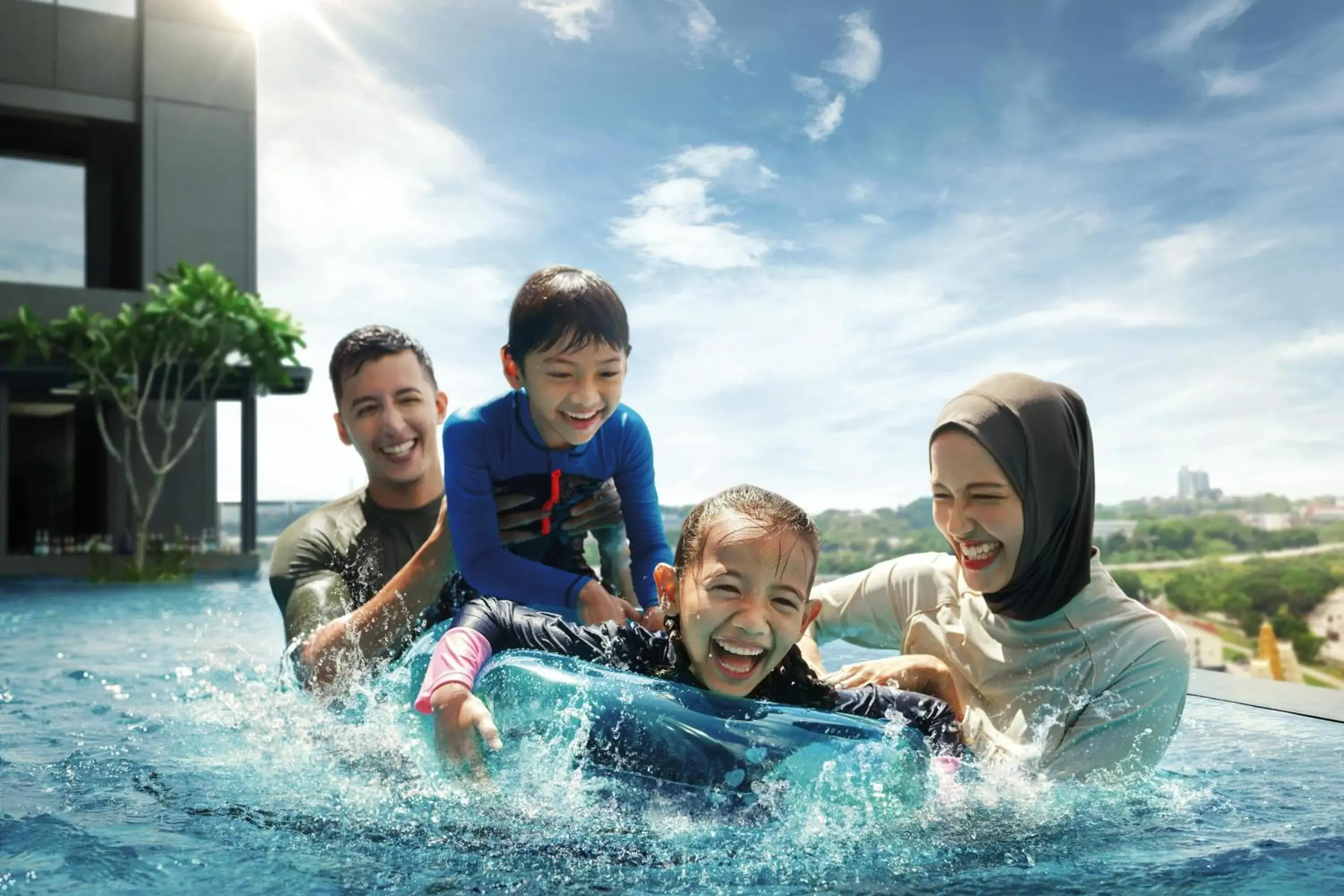 Swimming pool, Family in Doubletree By Hilton Shah Alam I-City