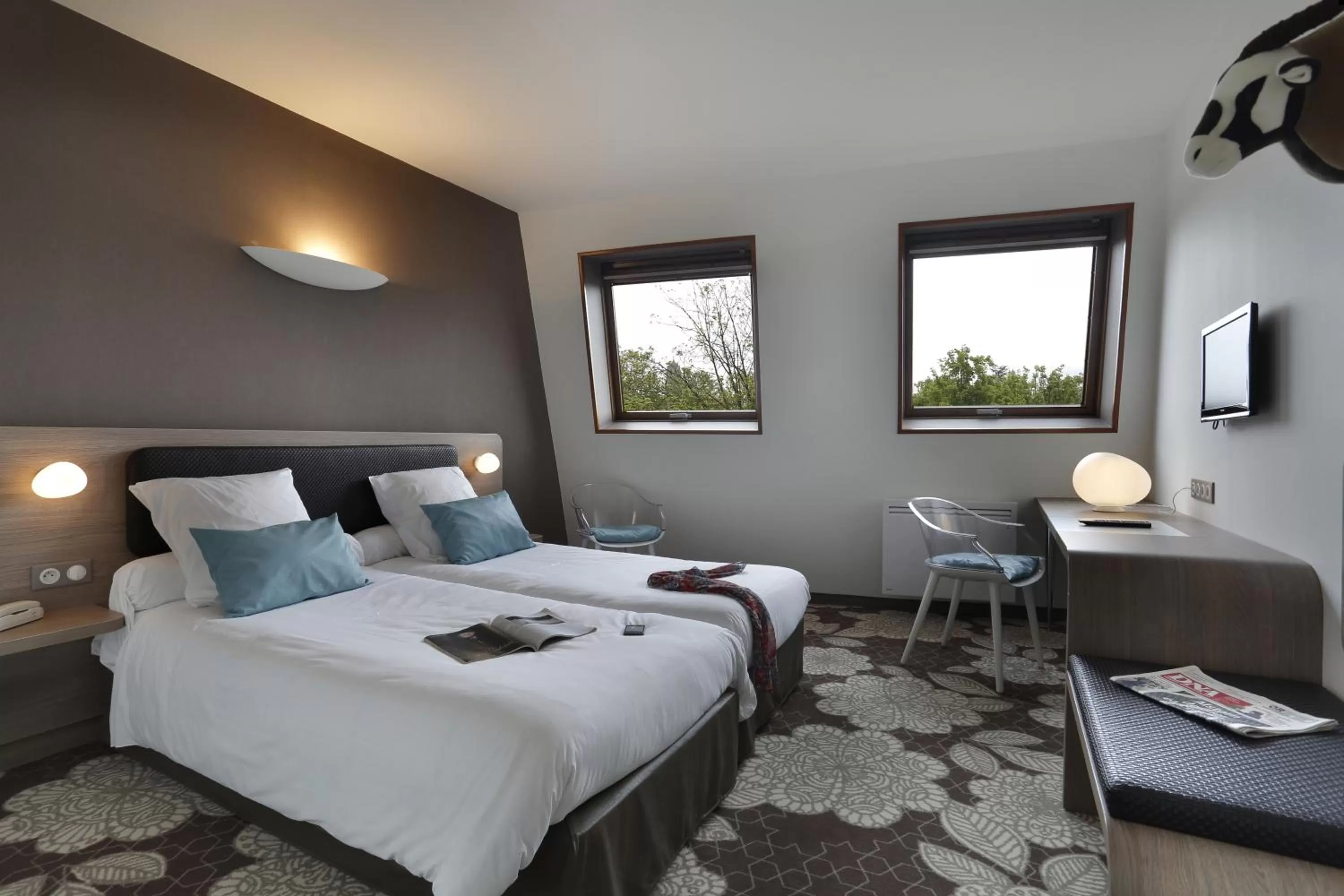 Photo of the whole room, Bed in Hôtel Restaurant Vaillant proche Europapark Rulantica