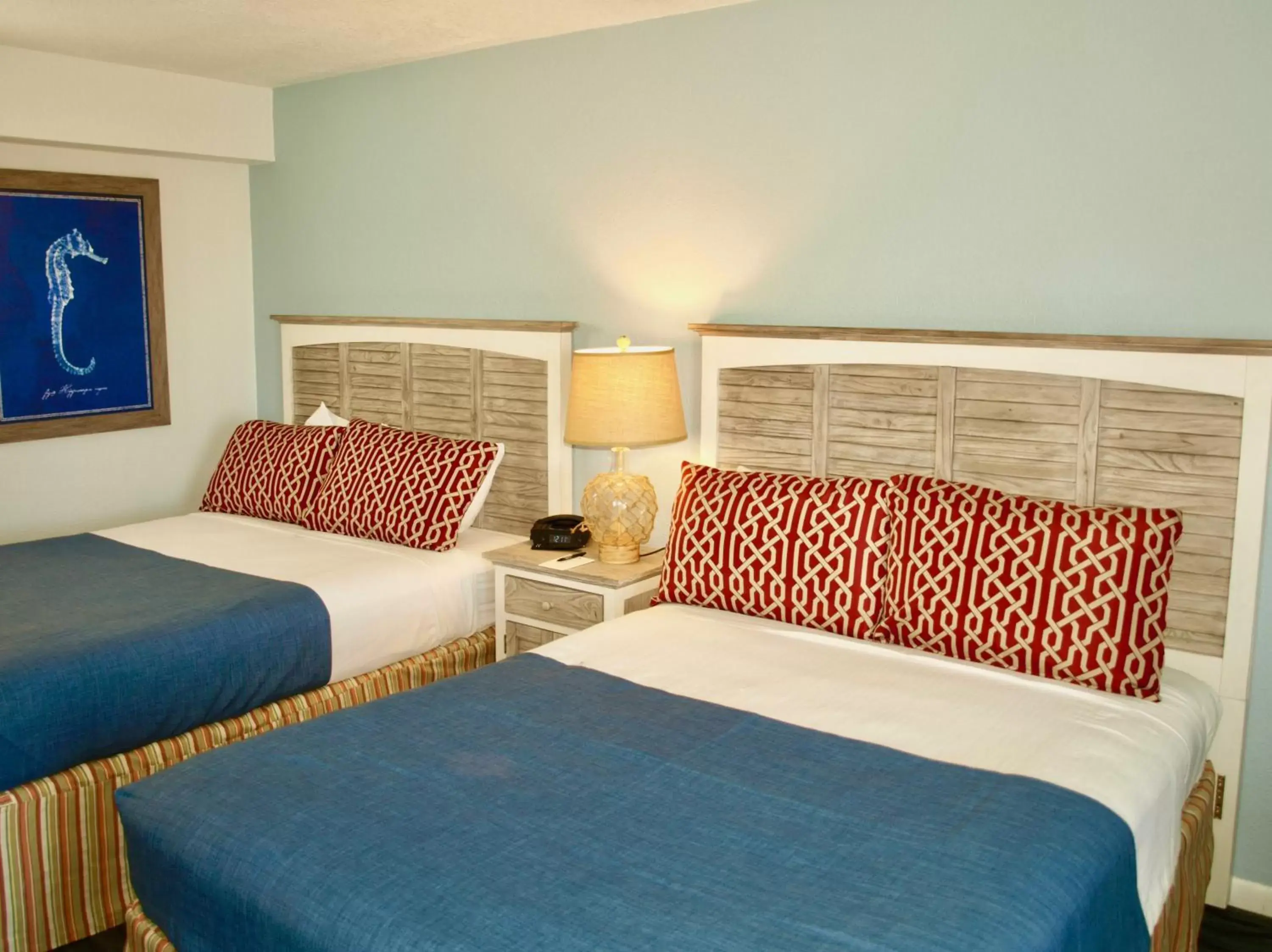 Bed in Atlantic View Hotel