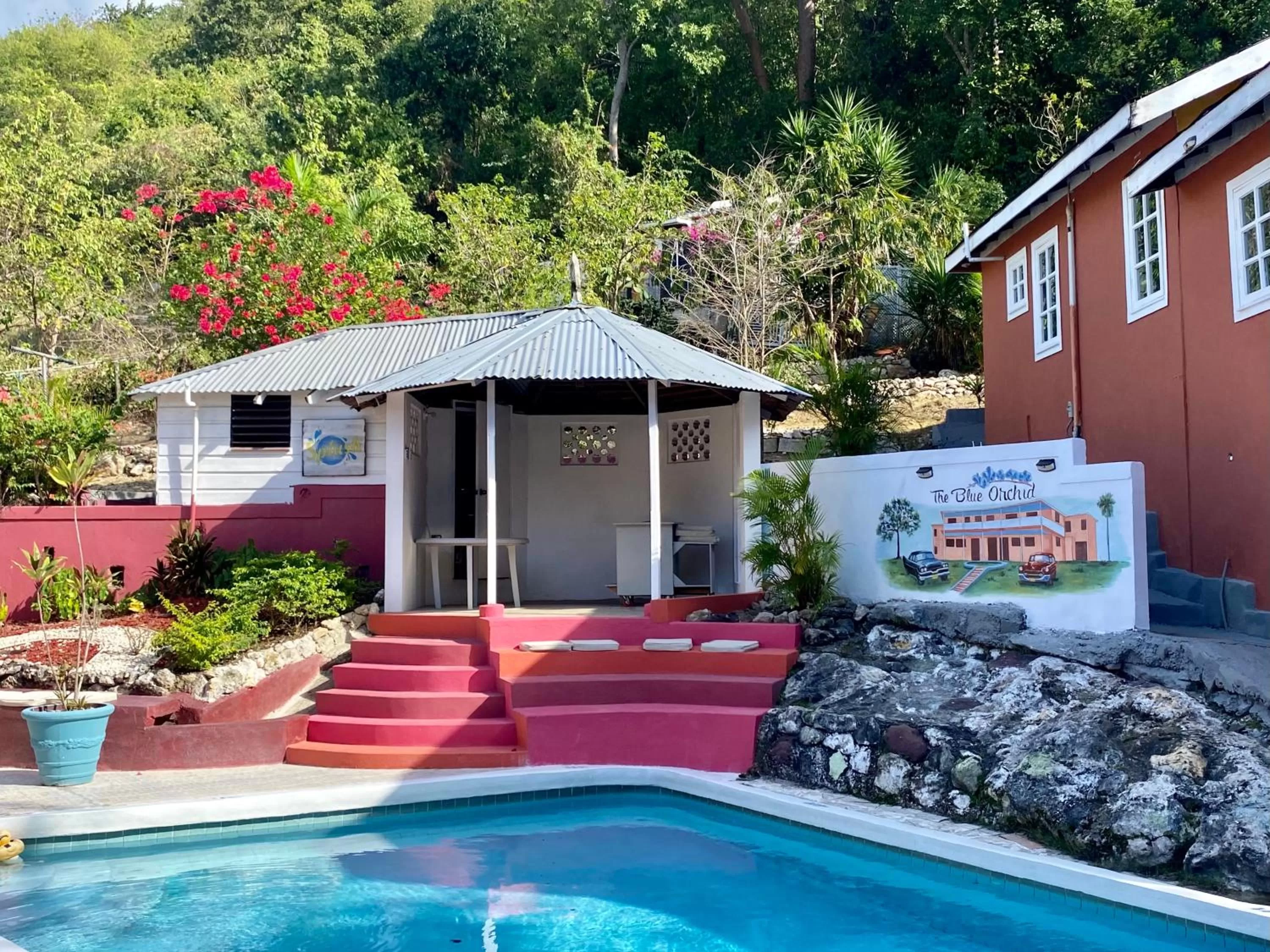 Swimming Pool in The Blue Orchid B&B