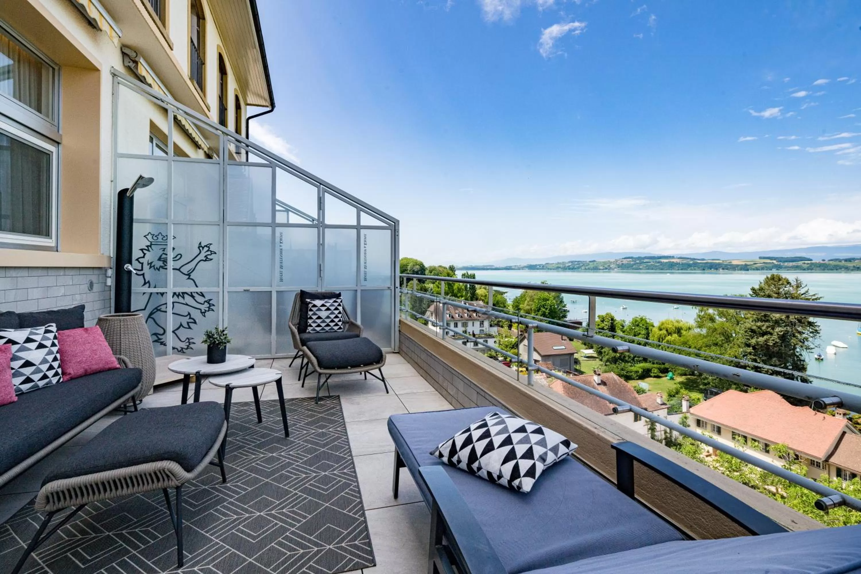 Balcony/Terrace in Hotel Murtenhof & Krone