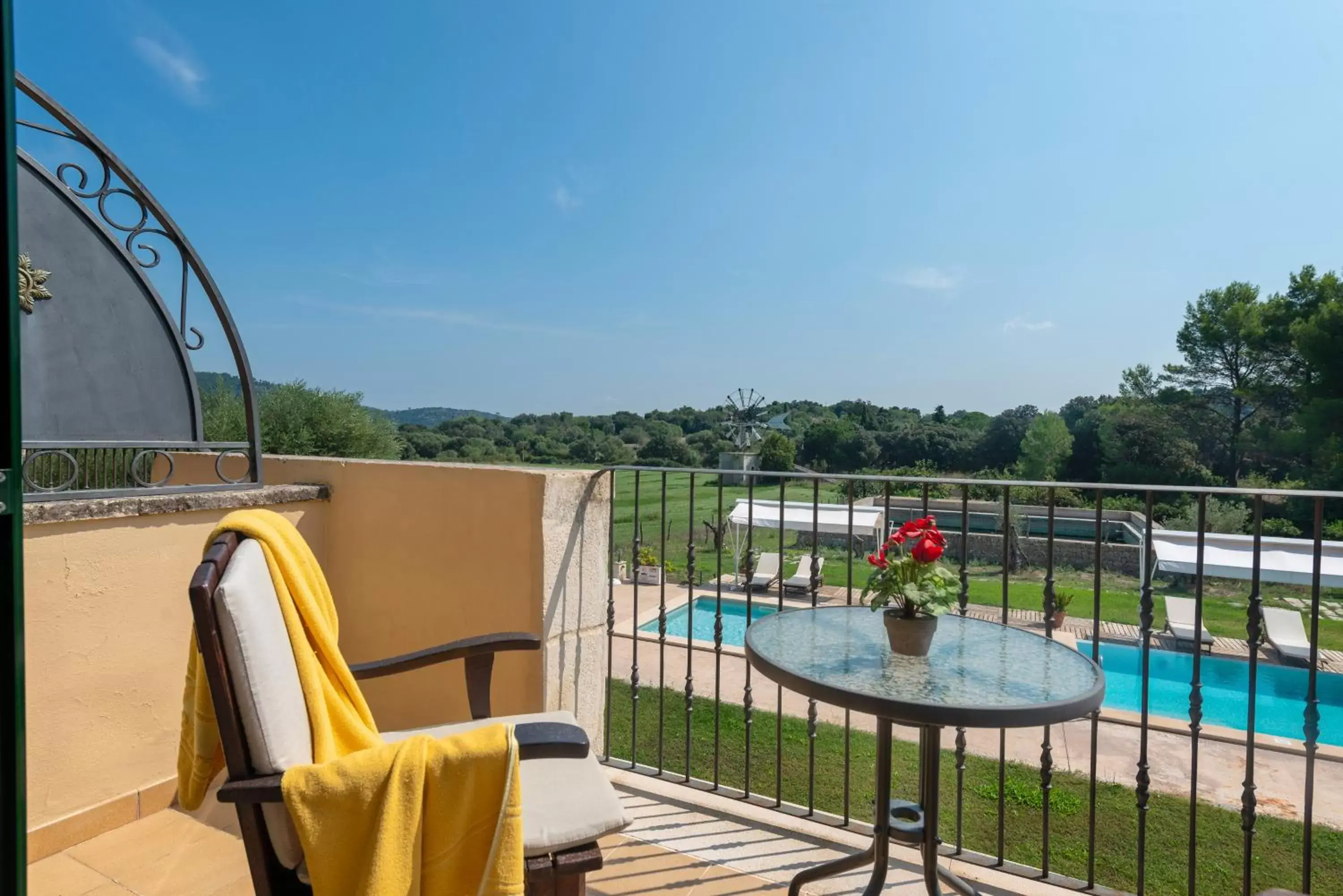 Balcony/Terrace, Pool View in Monnaber Nou Finca Hotel & Spa