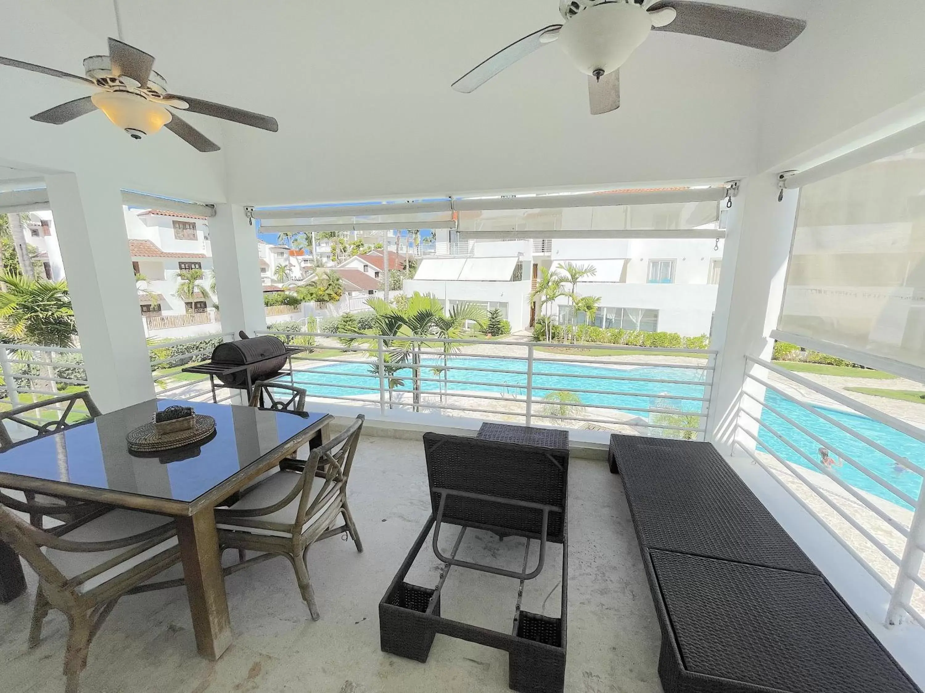 Patio, Pool View in HOTEL Beach VILLAS Los Corales WIFI & BBQ BEACH CLUB