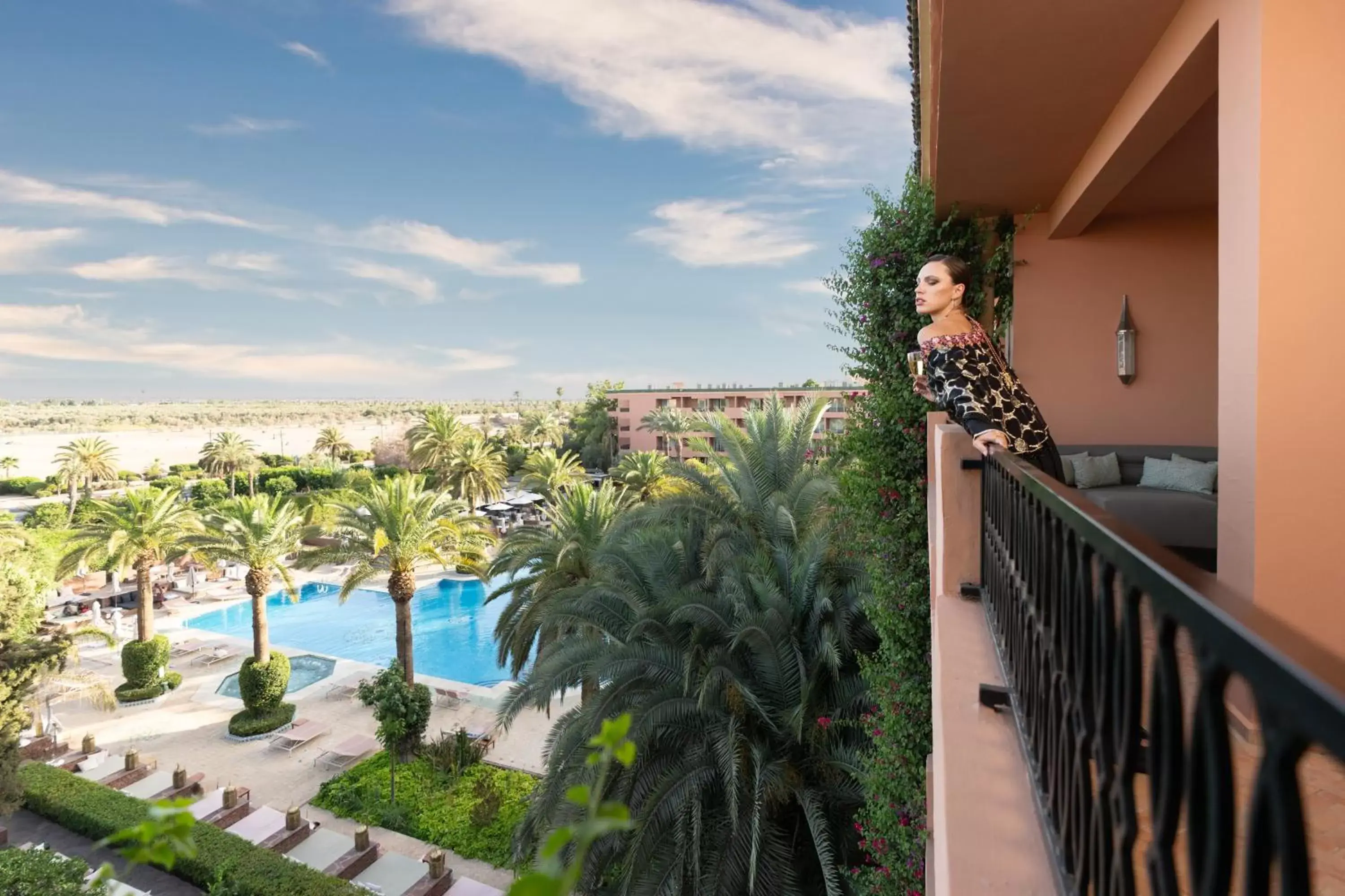 View (from property/room), Pool View in Sofitel Marrakech Lounge and Spa