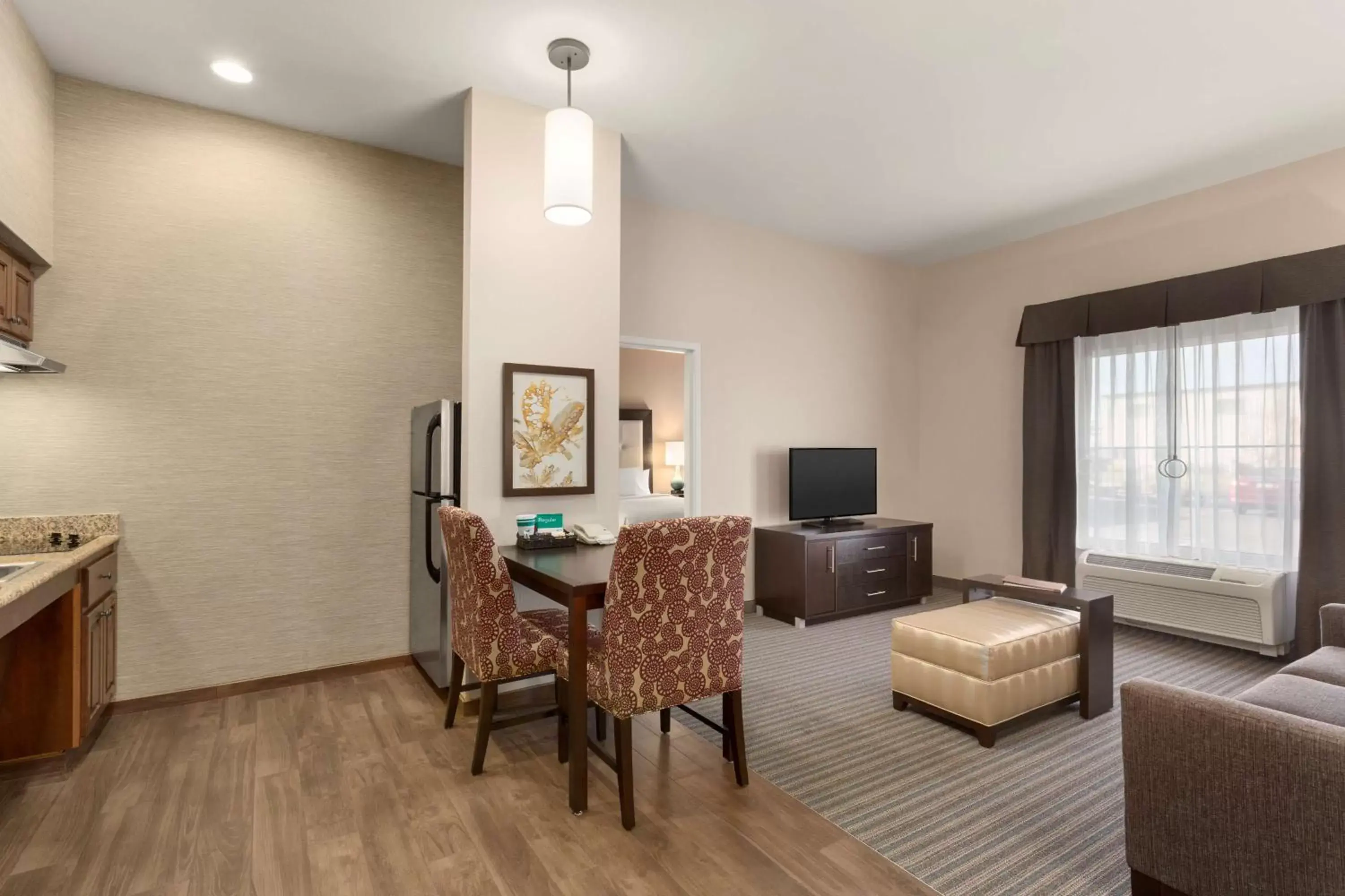 Bed, Seating Area in Homewood Suites by Hilton Fargo