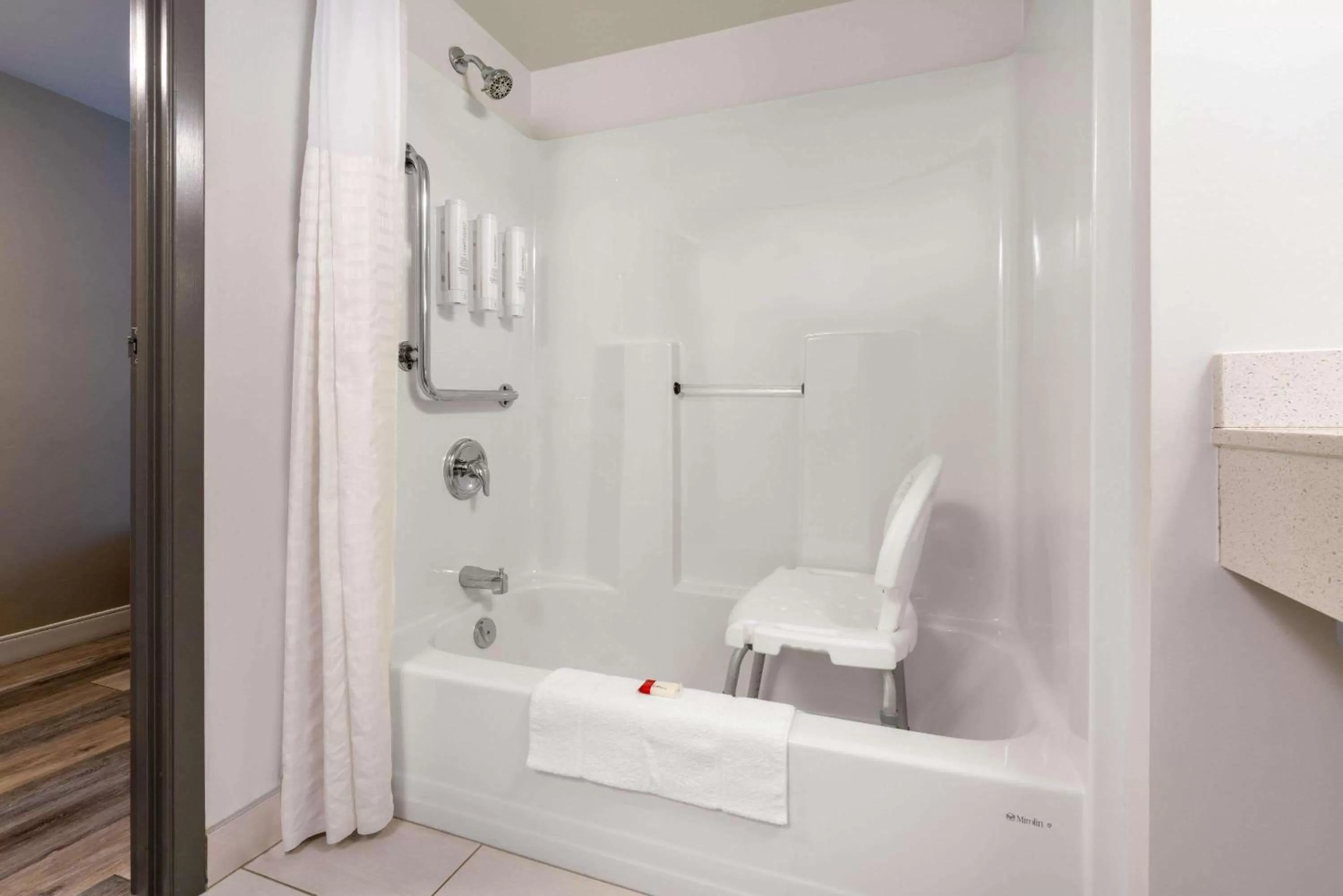 Bathroom in Super 8 by Wyndham Winnipeg West