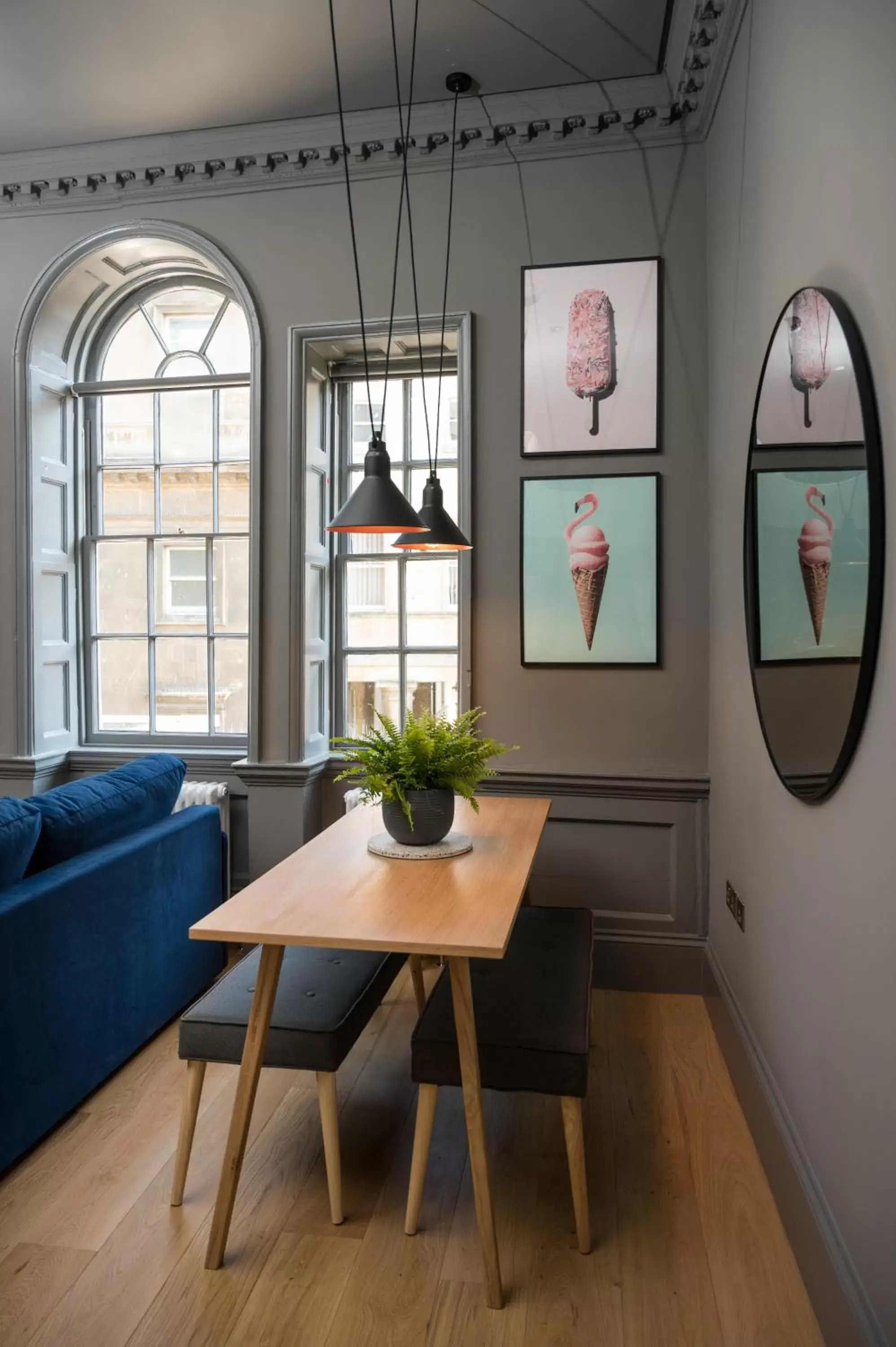 Seating Area in Hiding Space - Trim Street Apartments