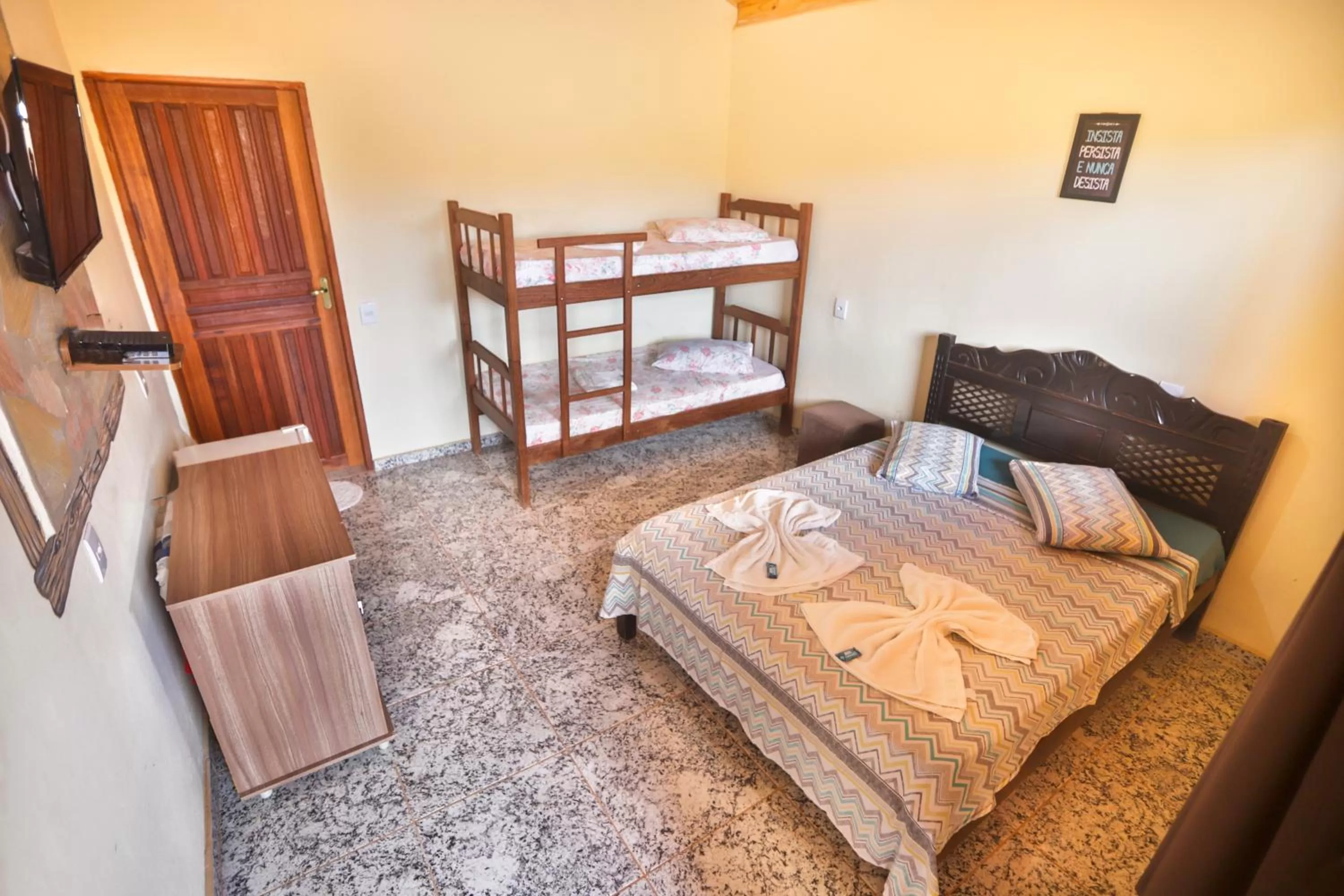 Bed in Pousada e Chales Por do Sol