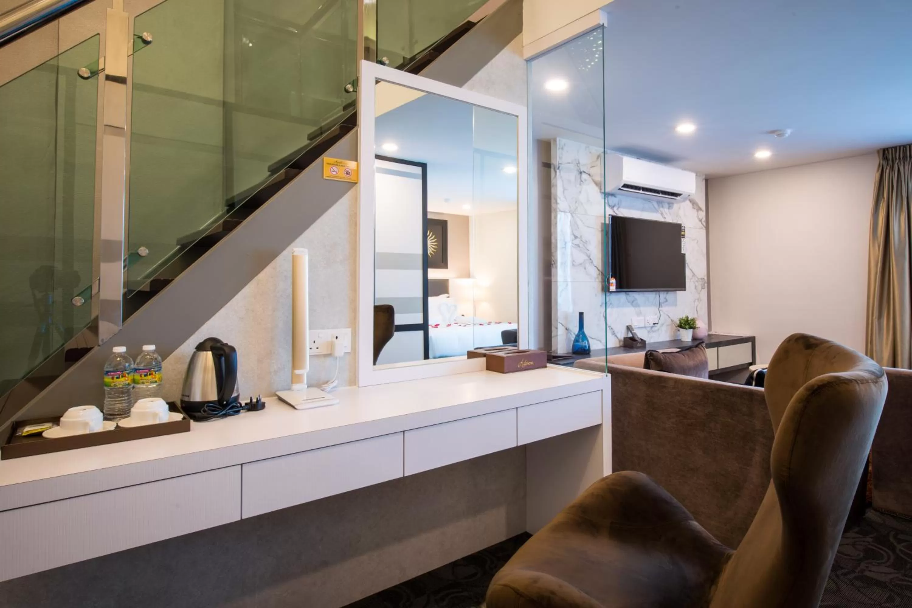 Seating area in Asiatic Hotel