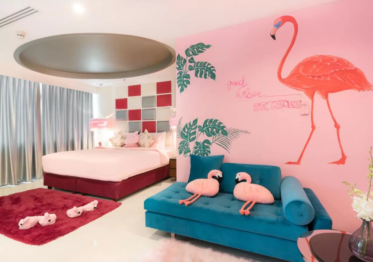 Living room, Bed in FuramaXclusive Asoke, Bangkok