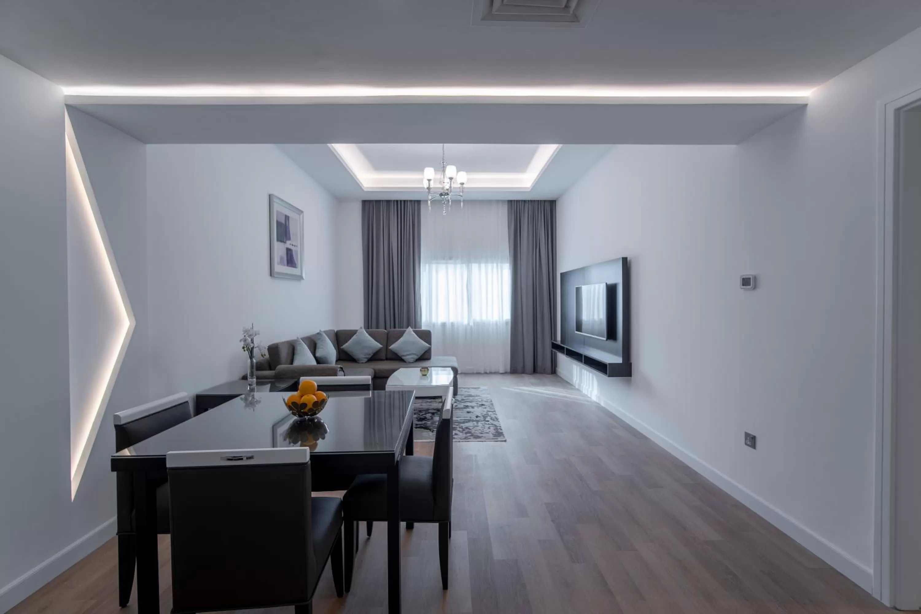 Living room in Rose Garden Hotel Apartments - Al Barsha, Near Metro Station