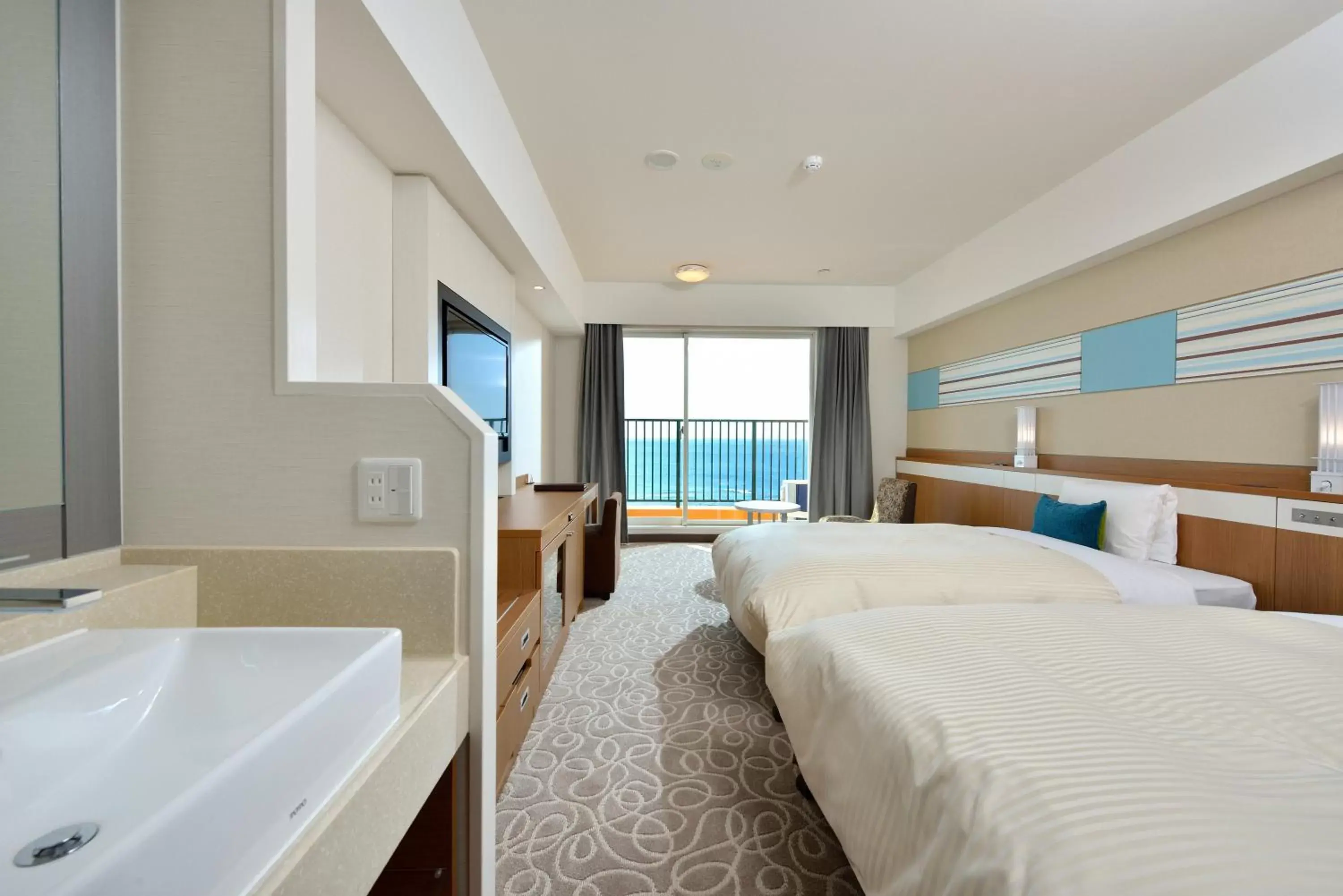 View (from property/room), Bed in Vessel Hotel Campana Okinawa View (from property/room), Bed in Vessel Hotel Campana Okinawa