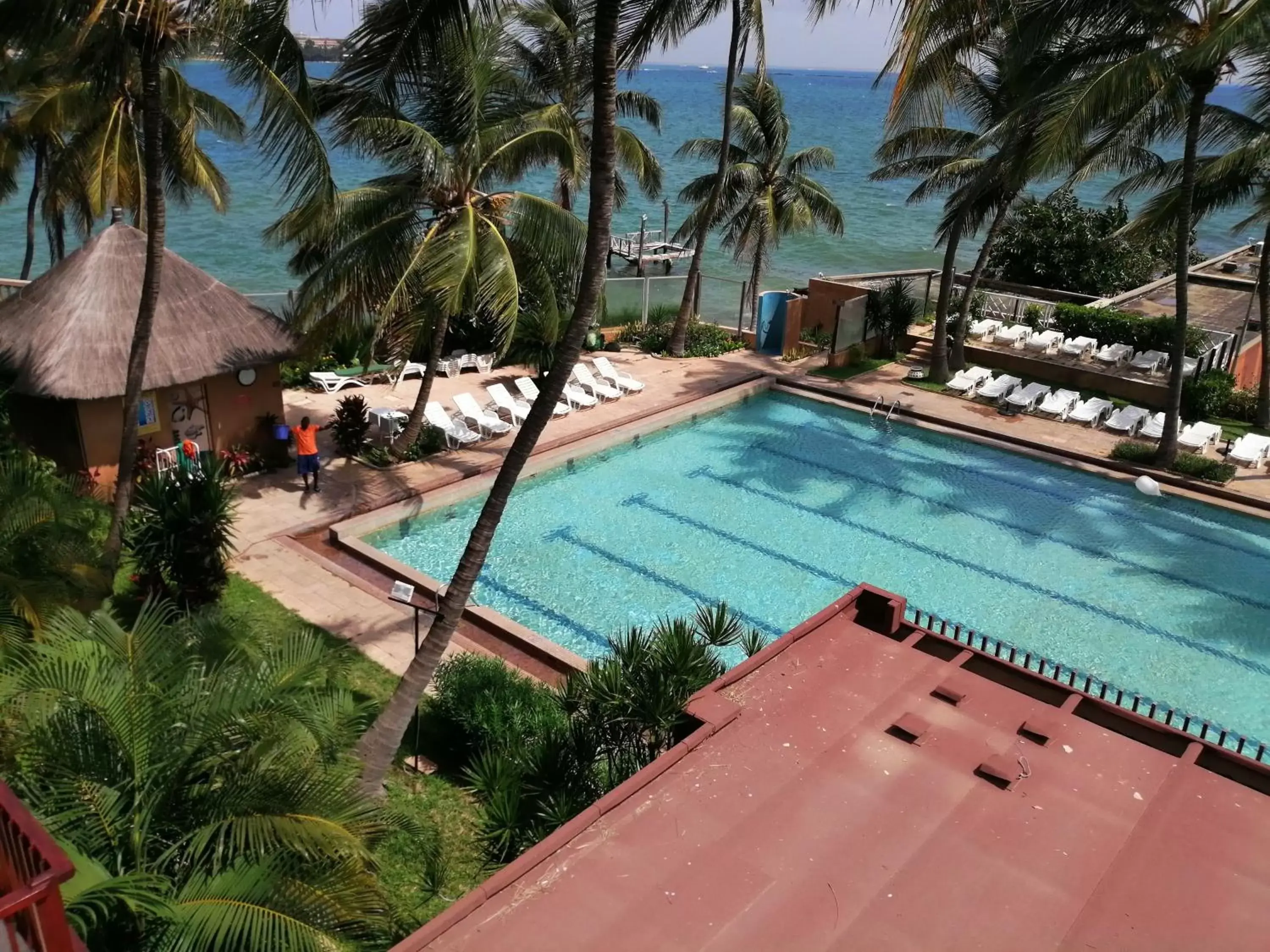Patio, Pool View in Hotel Jardin Savana Dakar