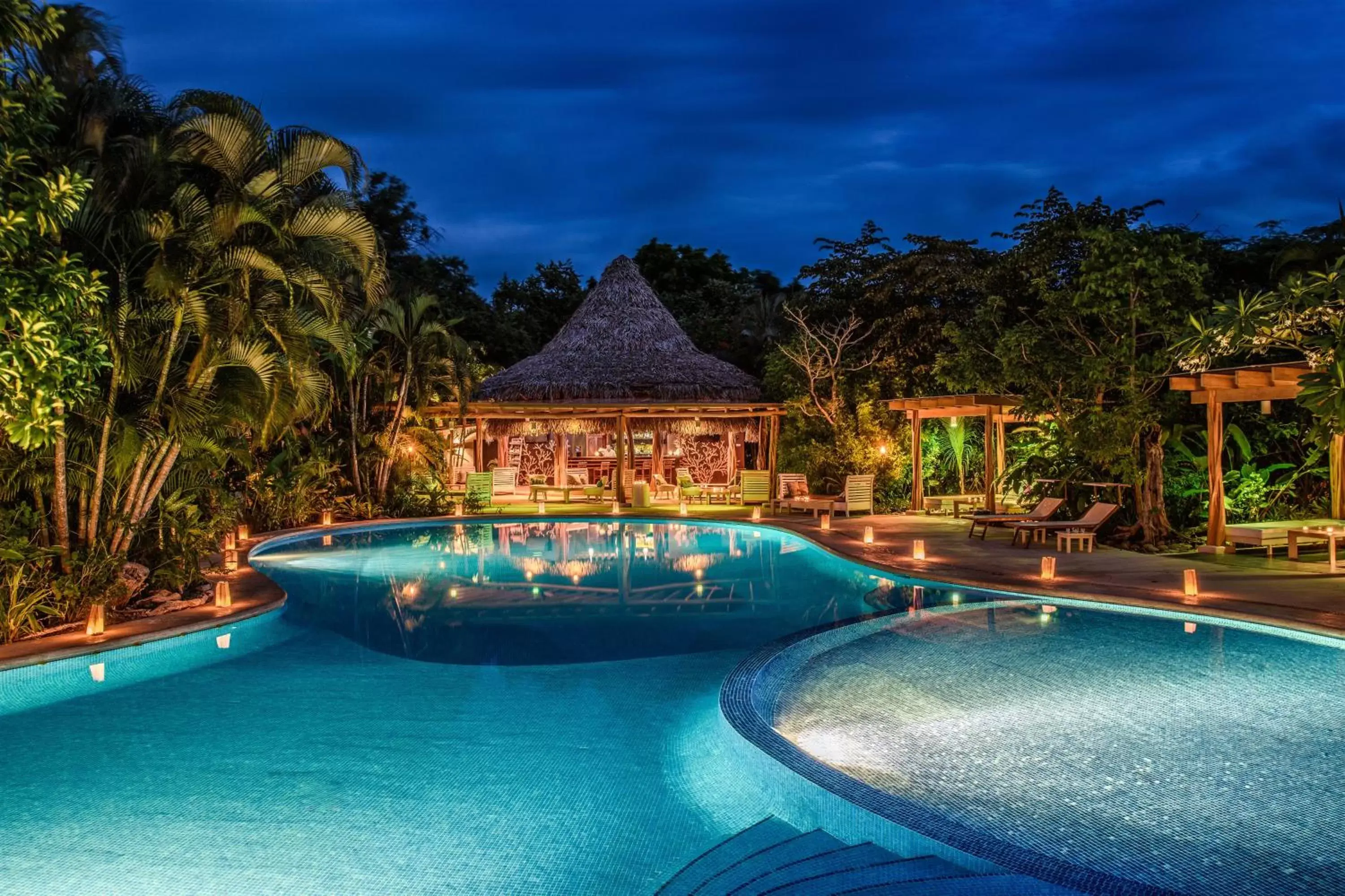 Night, Swimming Pool in Cala Luna Boutique Hotel & Villas
