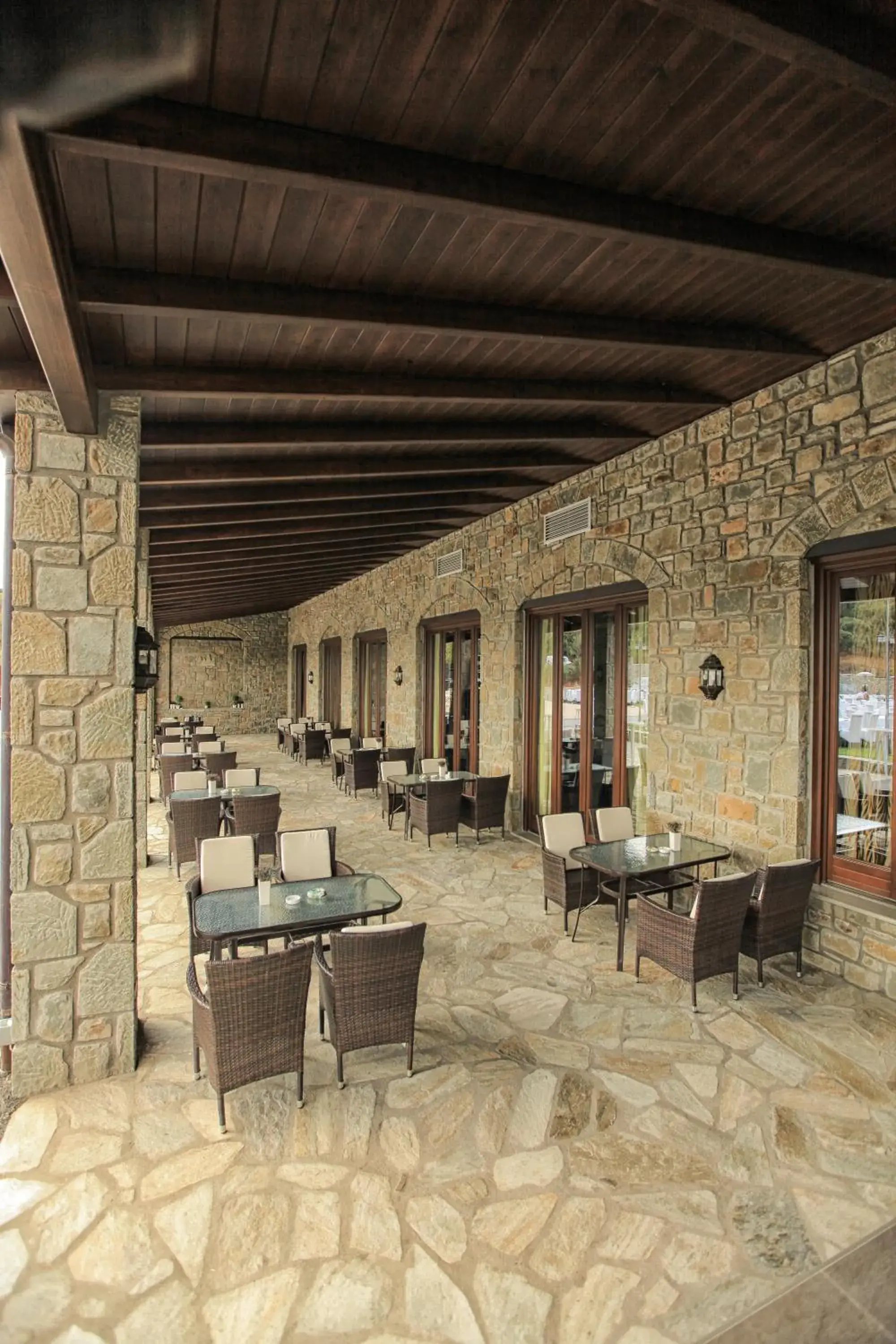 Balcony/Terrace, Restaurant/Places to Eat in Grand Meteora Hotel