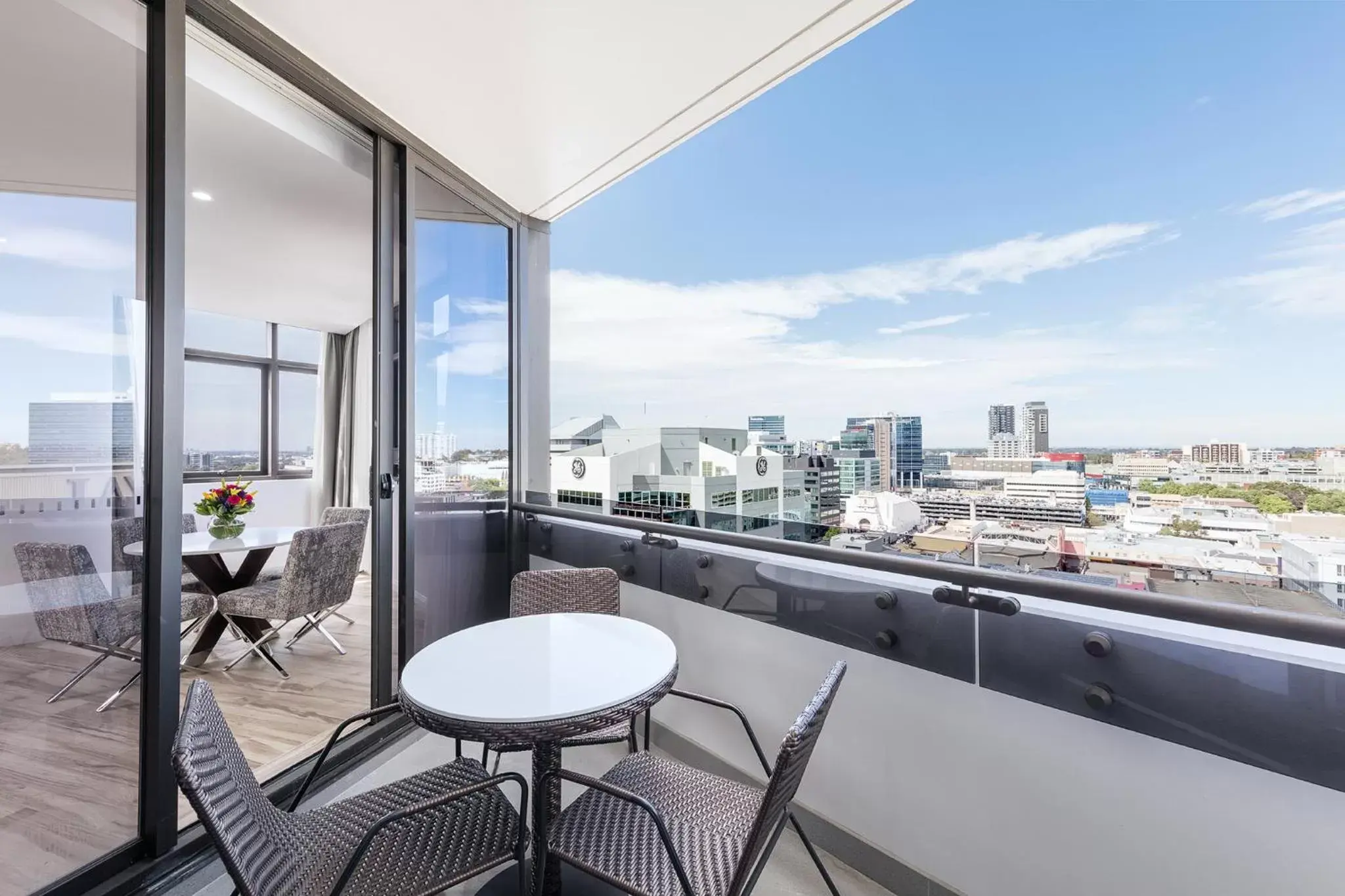 Balcony/Terrace in Meriton Suites Church Street, Parramatta