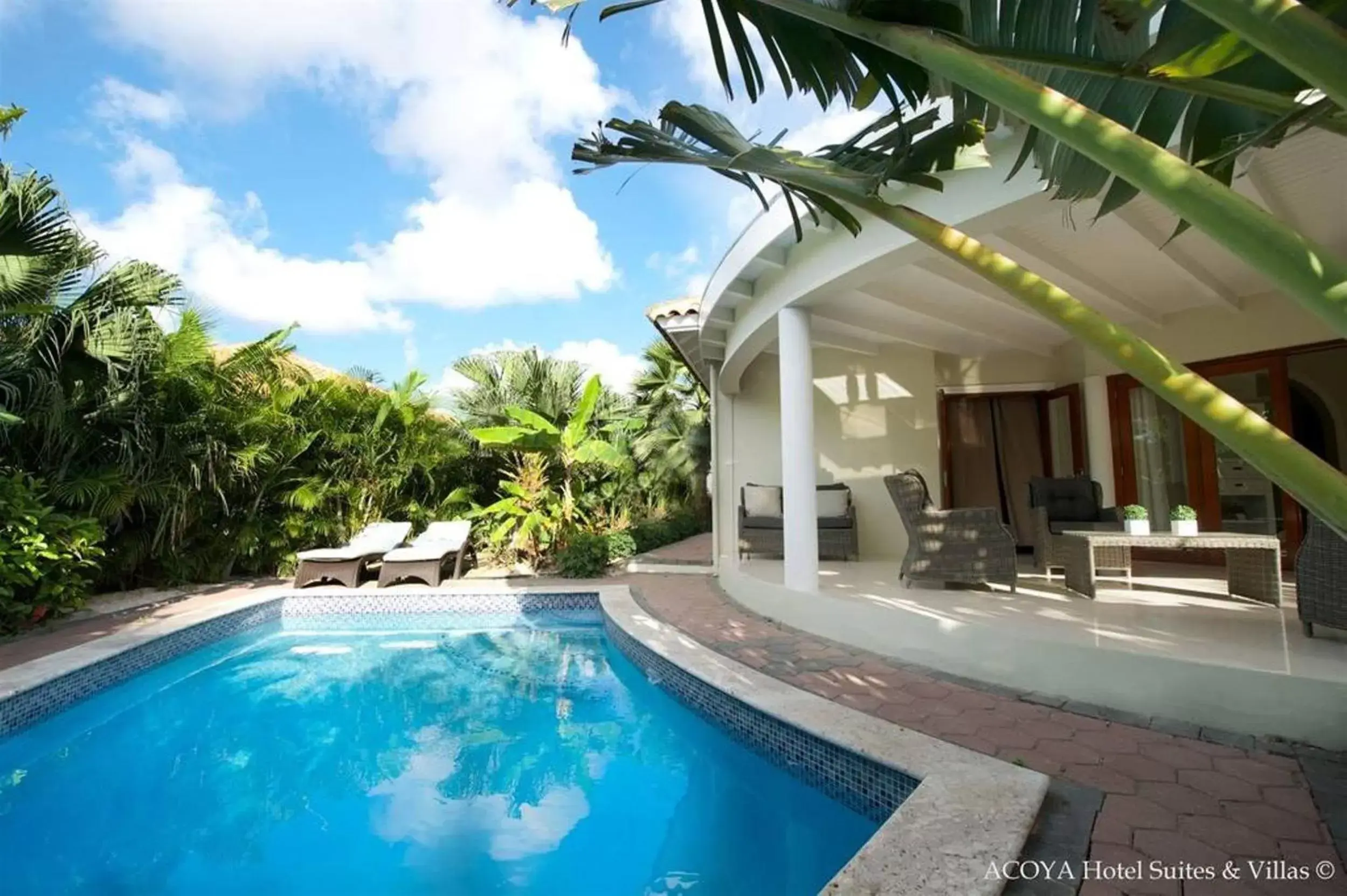 Balcony/Terrace, Swimming Pool in Acoya Curacao Resort, Villas & Spa