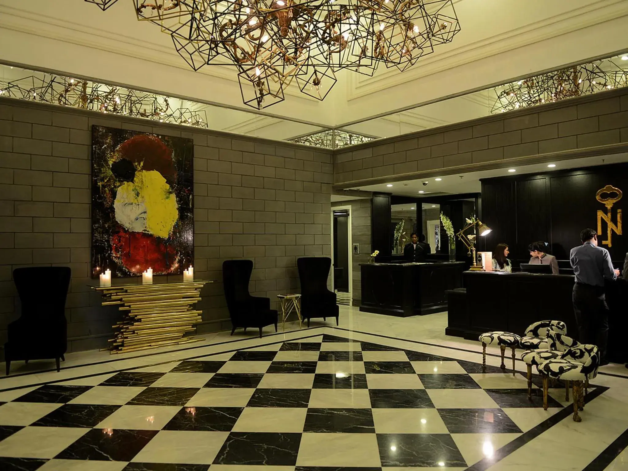 Lobby or reception in The Nishat Hotel