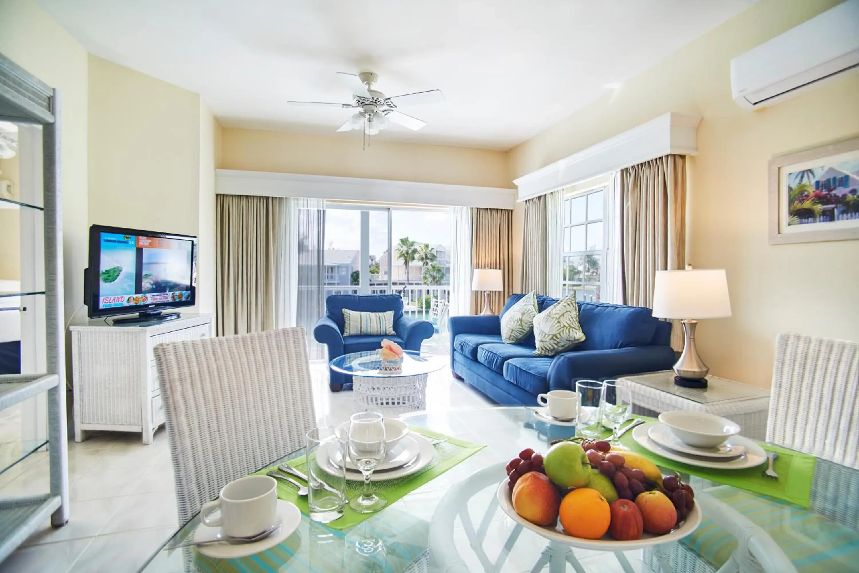 Living room in Sandyport Beach Resort