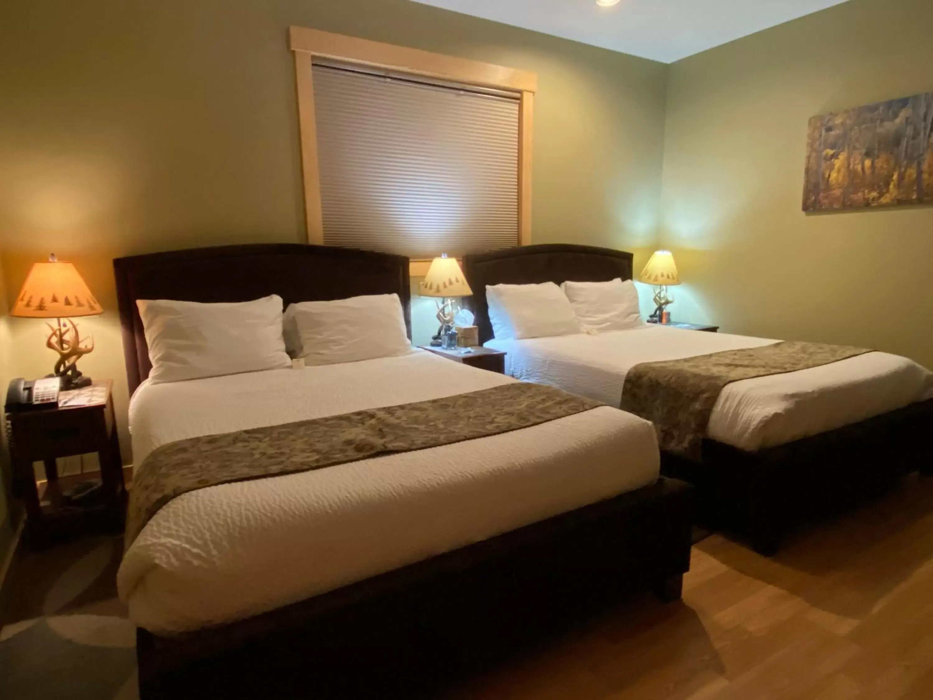 Bed in Twisp River Suites