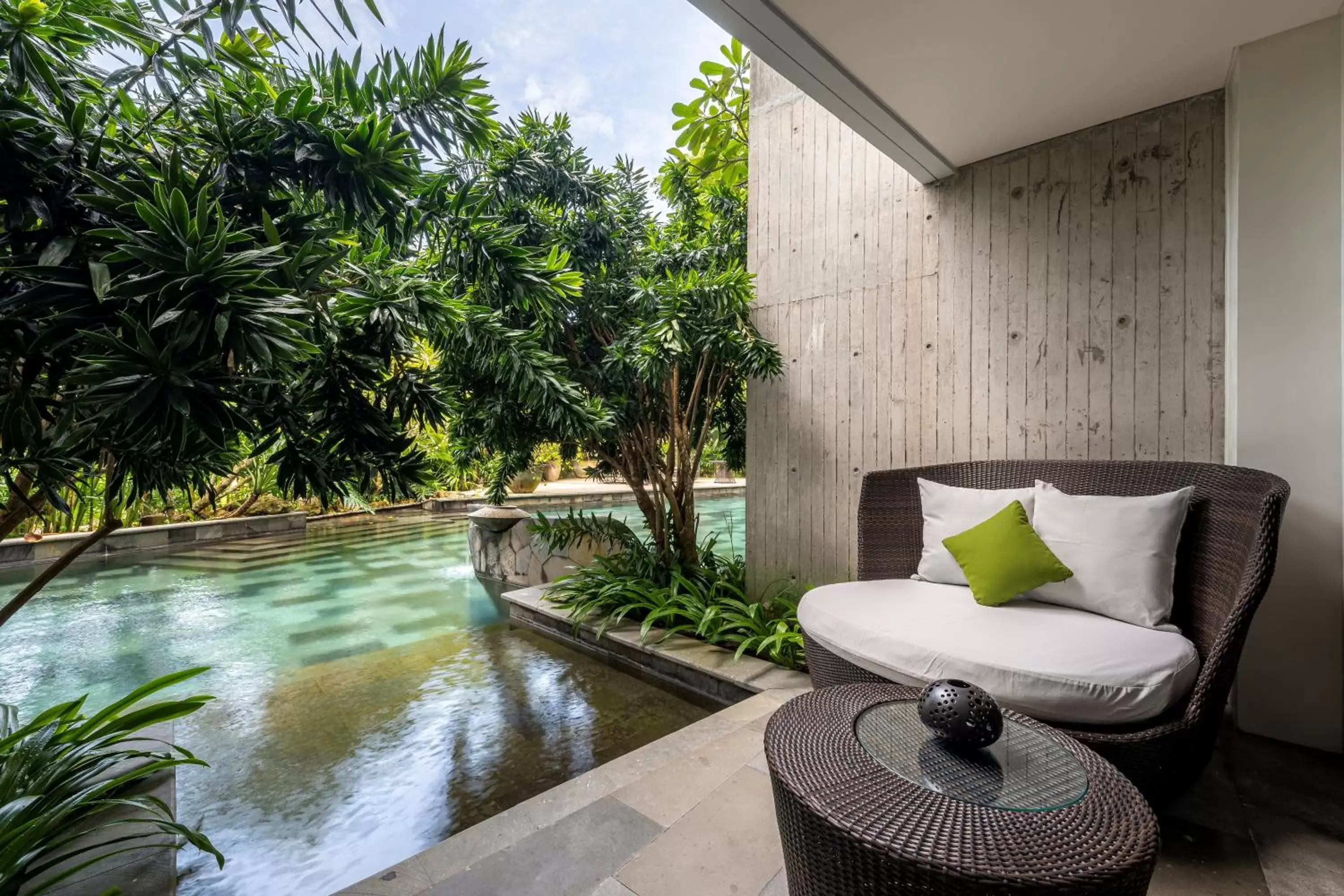 Balcony/Terrace, Swimming Pool in RIMBA by AYANA Bali
