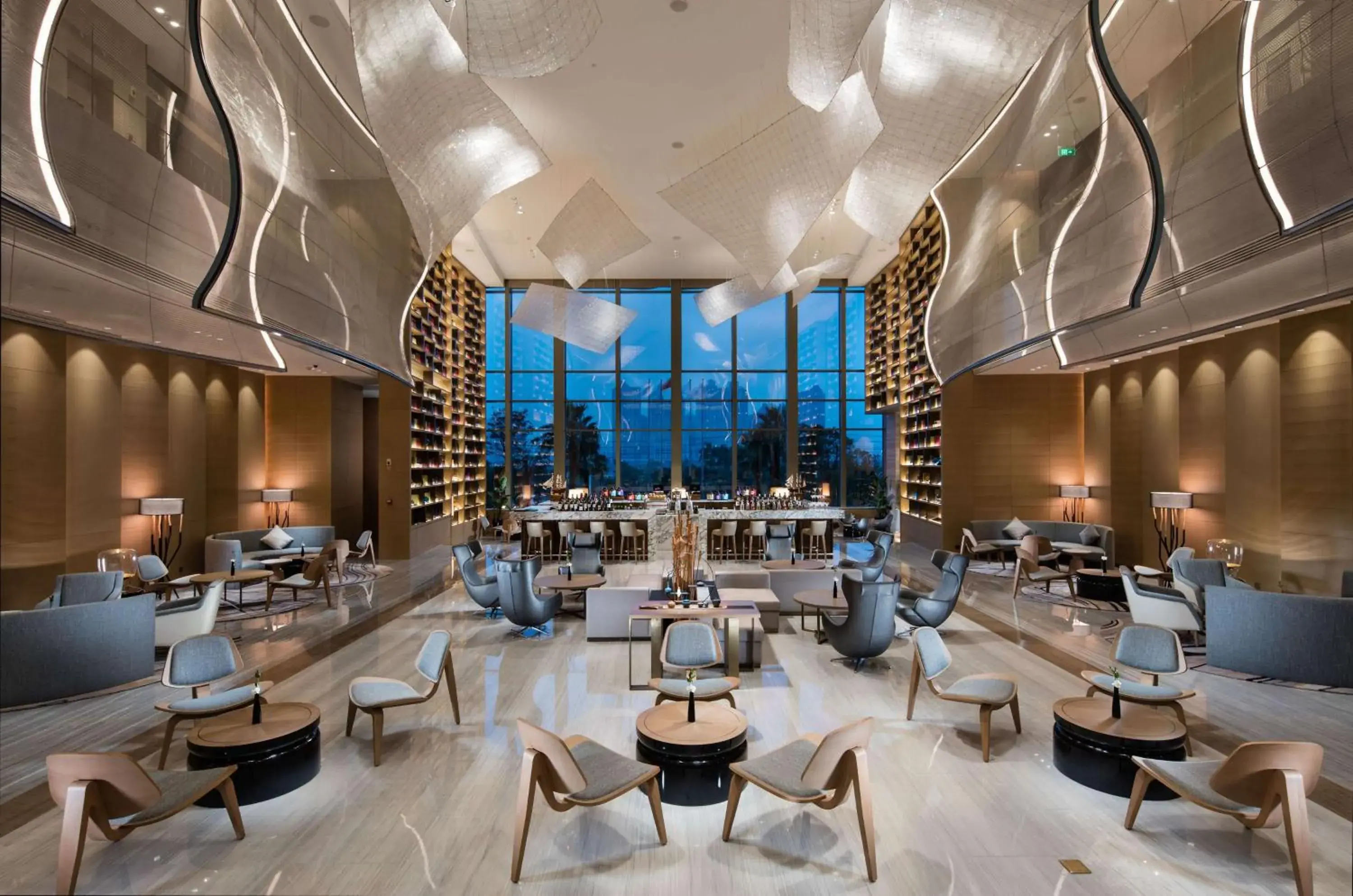 Lounge or bar, Restaurant/Places to Eat in Hilton Quanzhou Riverside