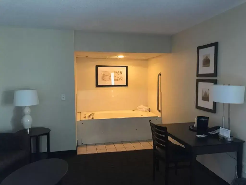 Bath, Kitchen/Kitchenette in AmericInn by Wyndham Hotel and Suites Long Lake