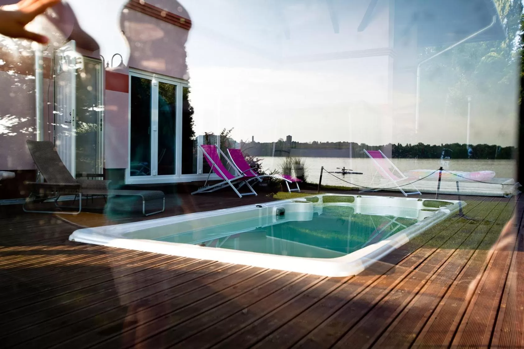 Swimming pool in Casablanca Panzió