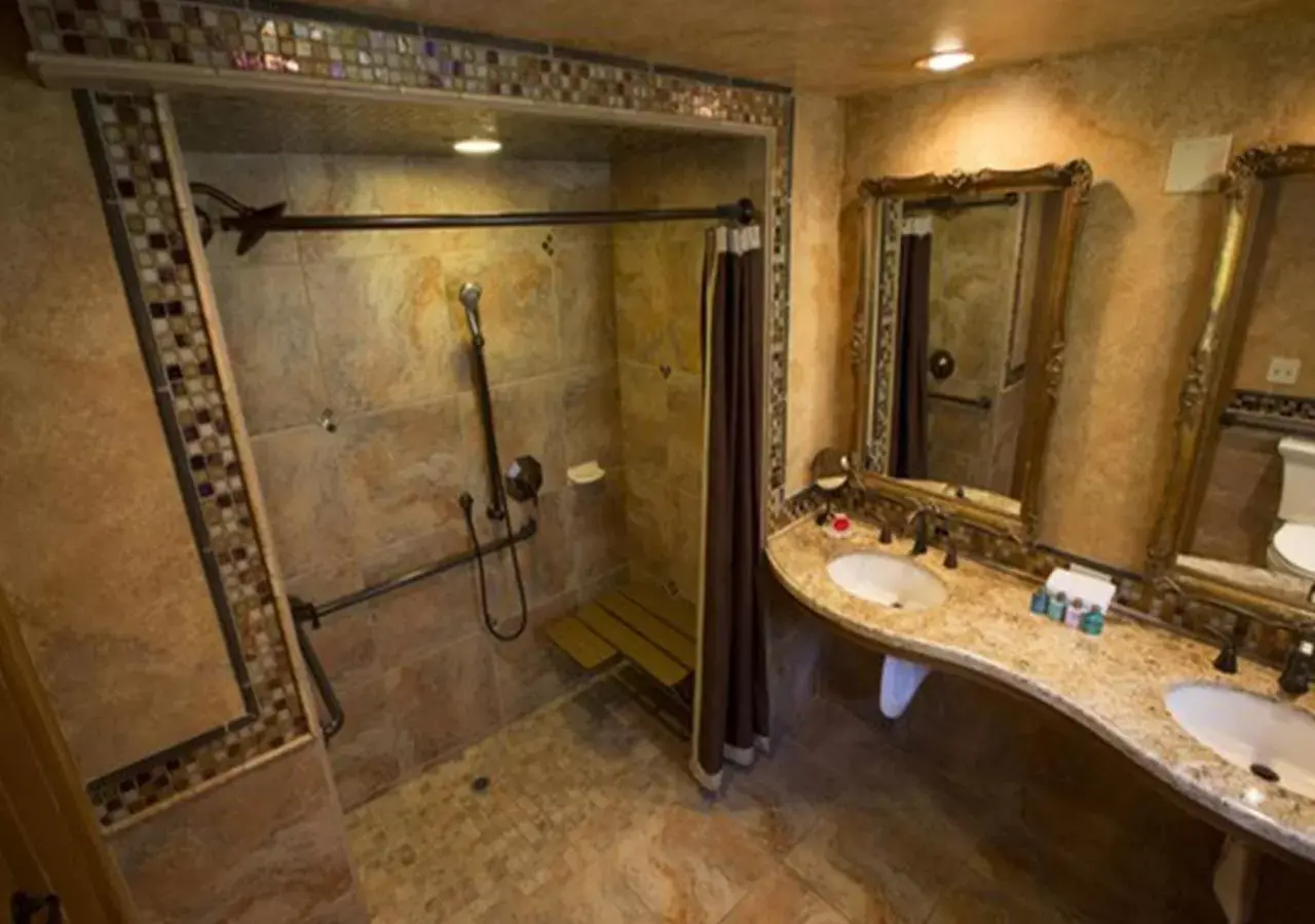 Bathroom in Madonna Inn