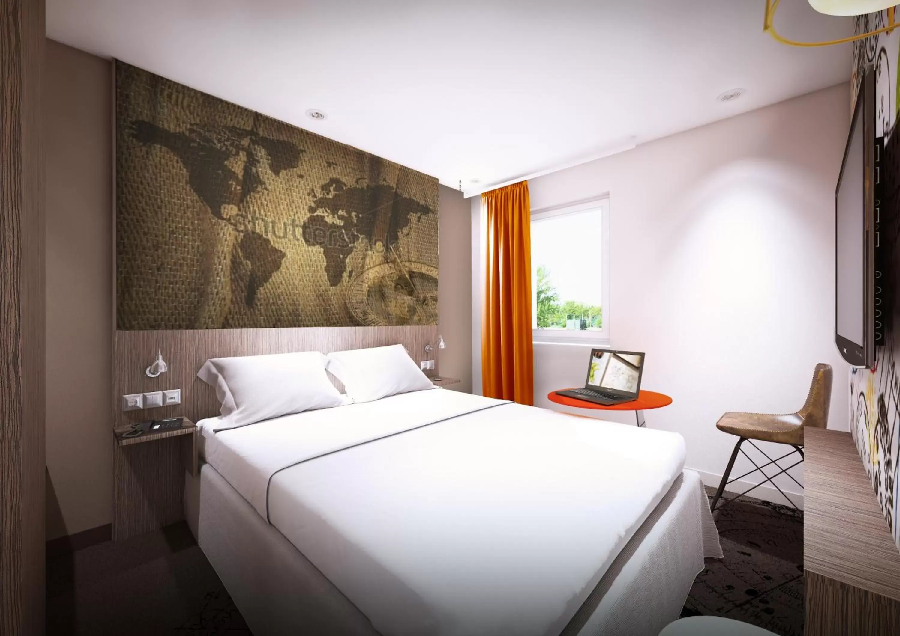 Photo of the whole room, Bed in Ibis Styles Hyères Rooftop & Spa